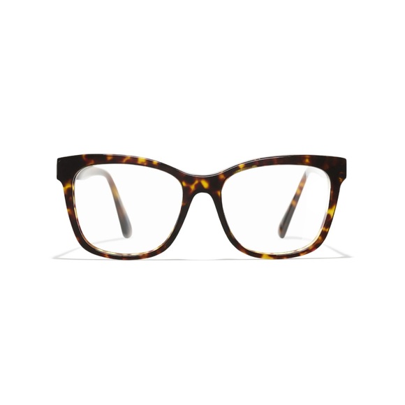 Chanel CH3392 Dark Tortoise Square Eyeglasses Glasses Frames Italy Gold Logo. - 4