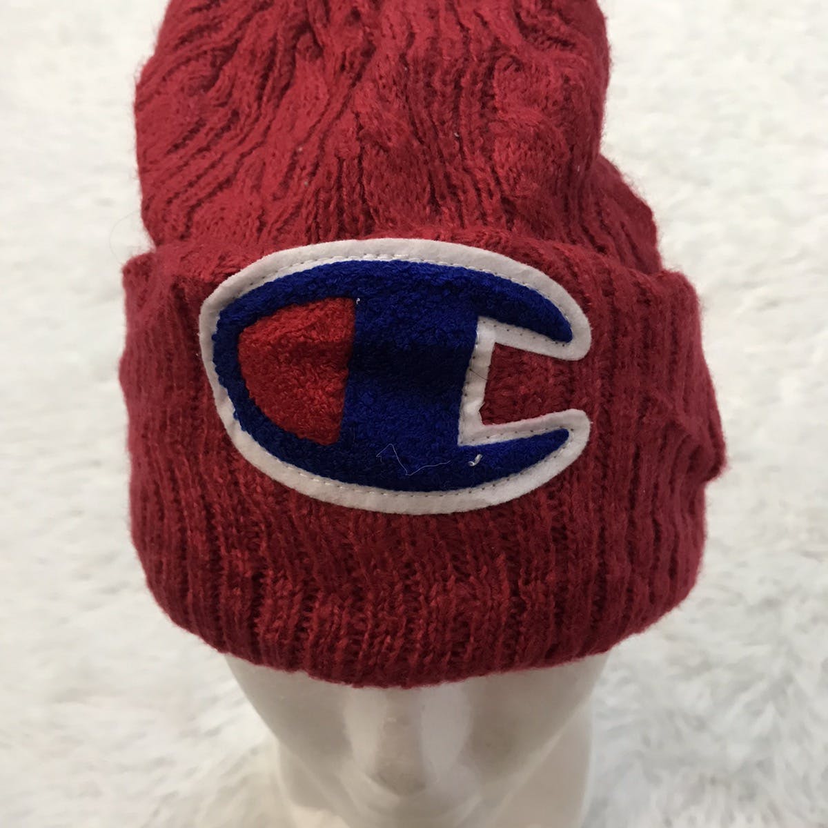 Big Logo Champion Beanie Hat/Snow Cap - 4