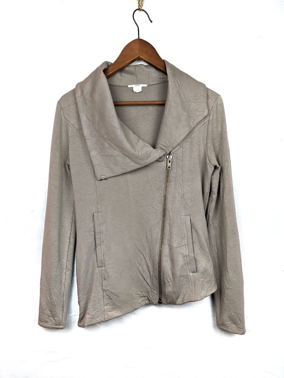 HELMUT LANG Asymmetrical zip sweatshirt jacket - 1