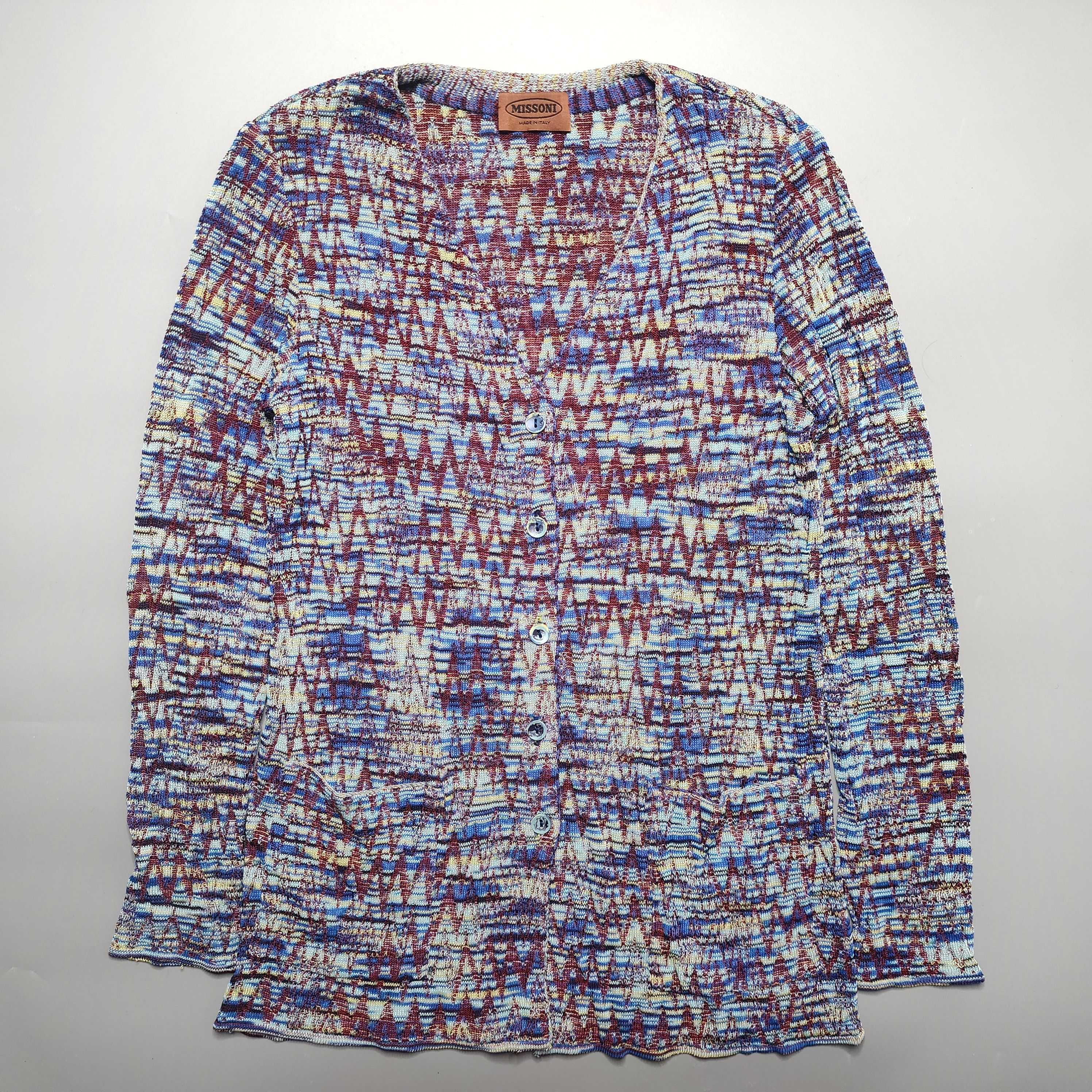 Missoni - Zigzag Knit Multicolor Cardigan - 1