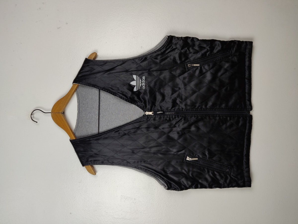 Reversible Vtg Quilted Zipper Vest Jacket - 2