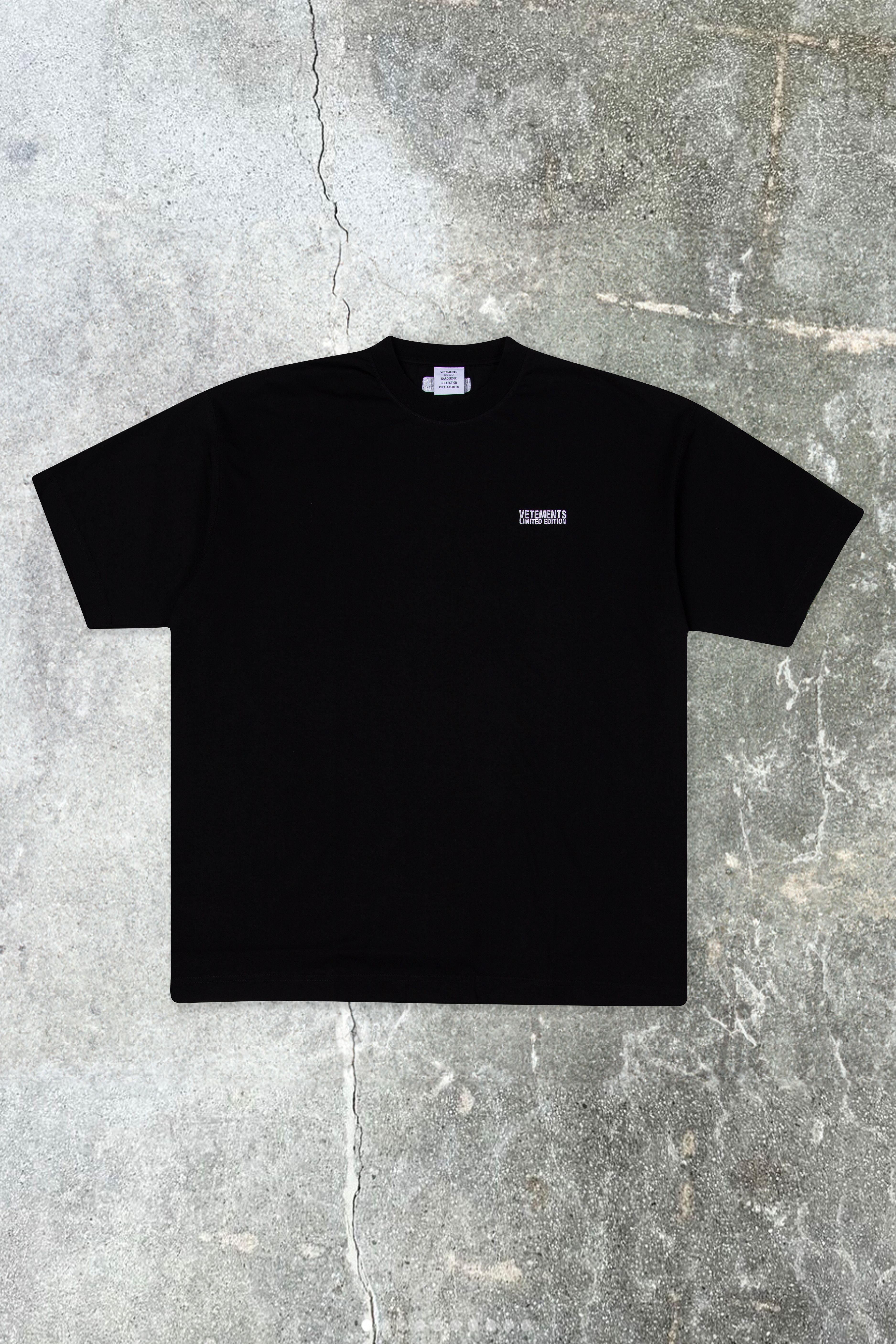 Black Embroidered T-Shirt - 1