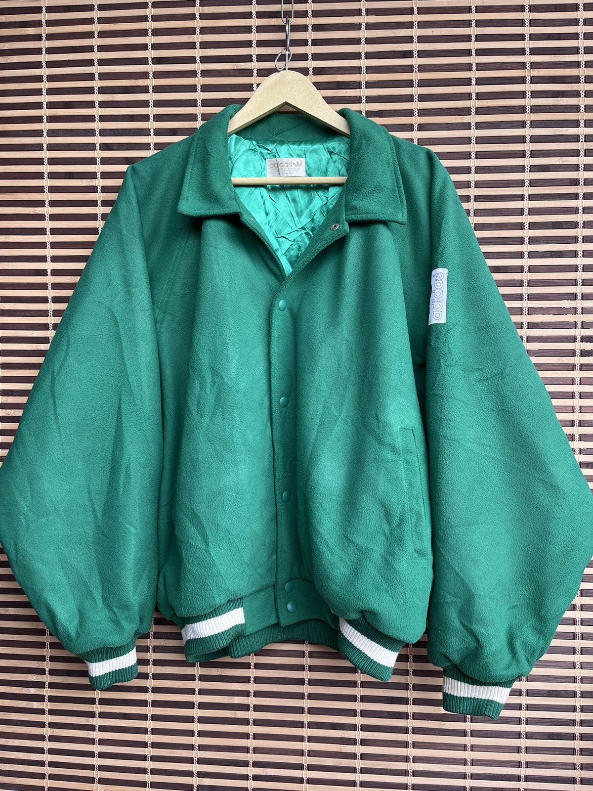 Vintage Adidas Descente Green Varsity Jacket Japan - 22