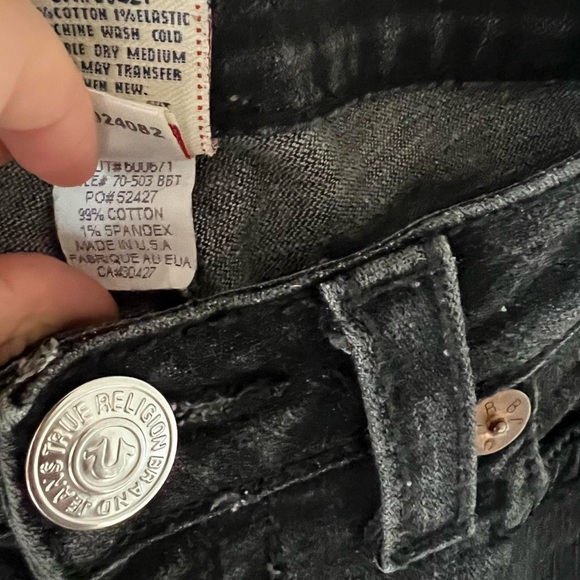 True Religion Vintage Washed Black Joey Jeans y2k - 14