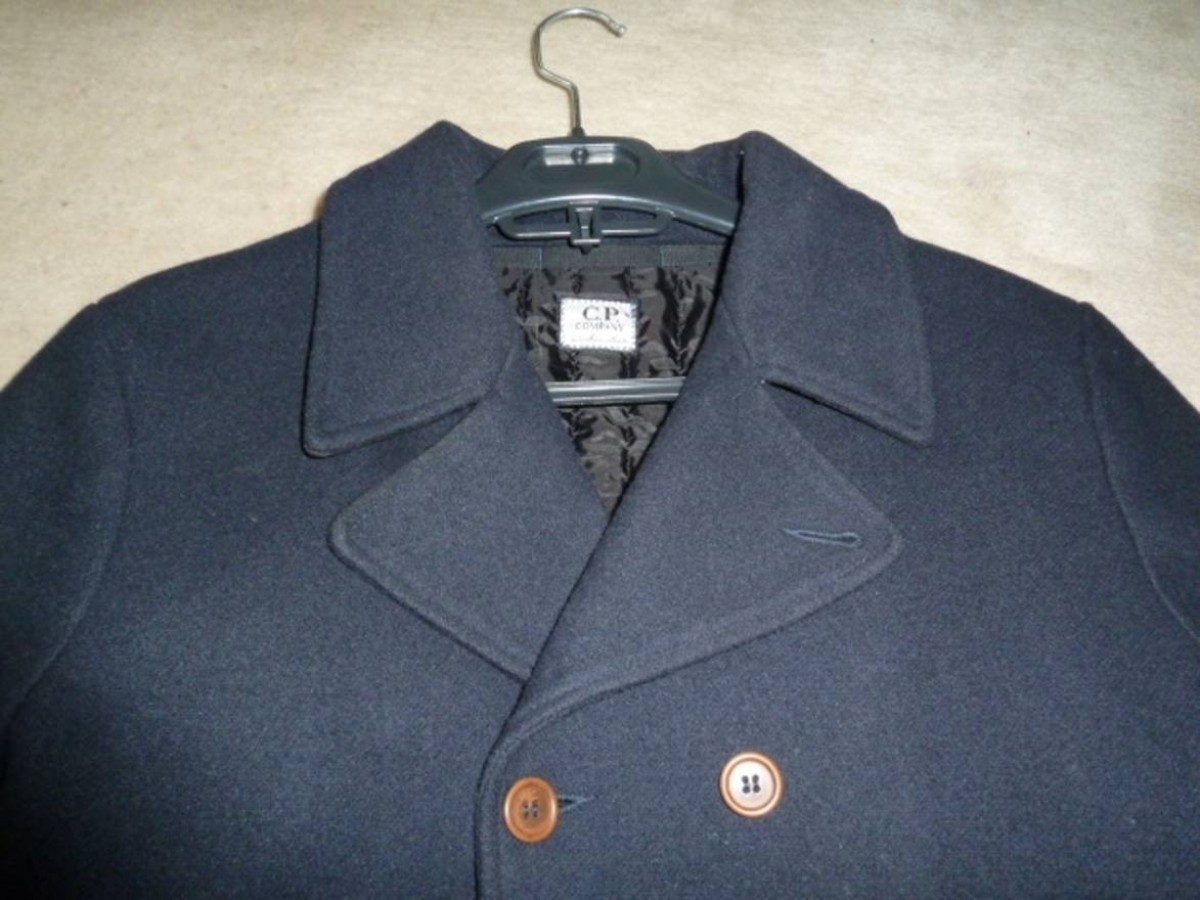 Navy Wool Peacoat Small-Medium - 2