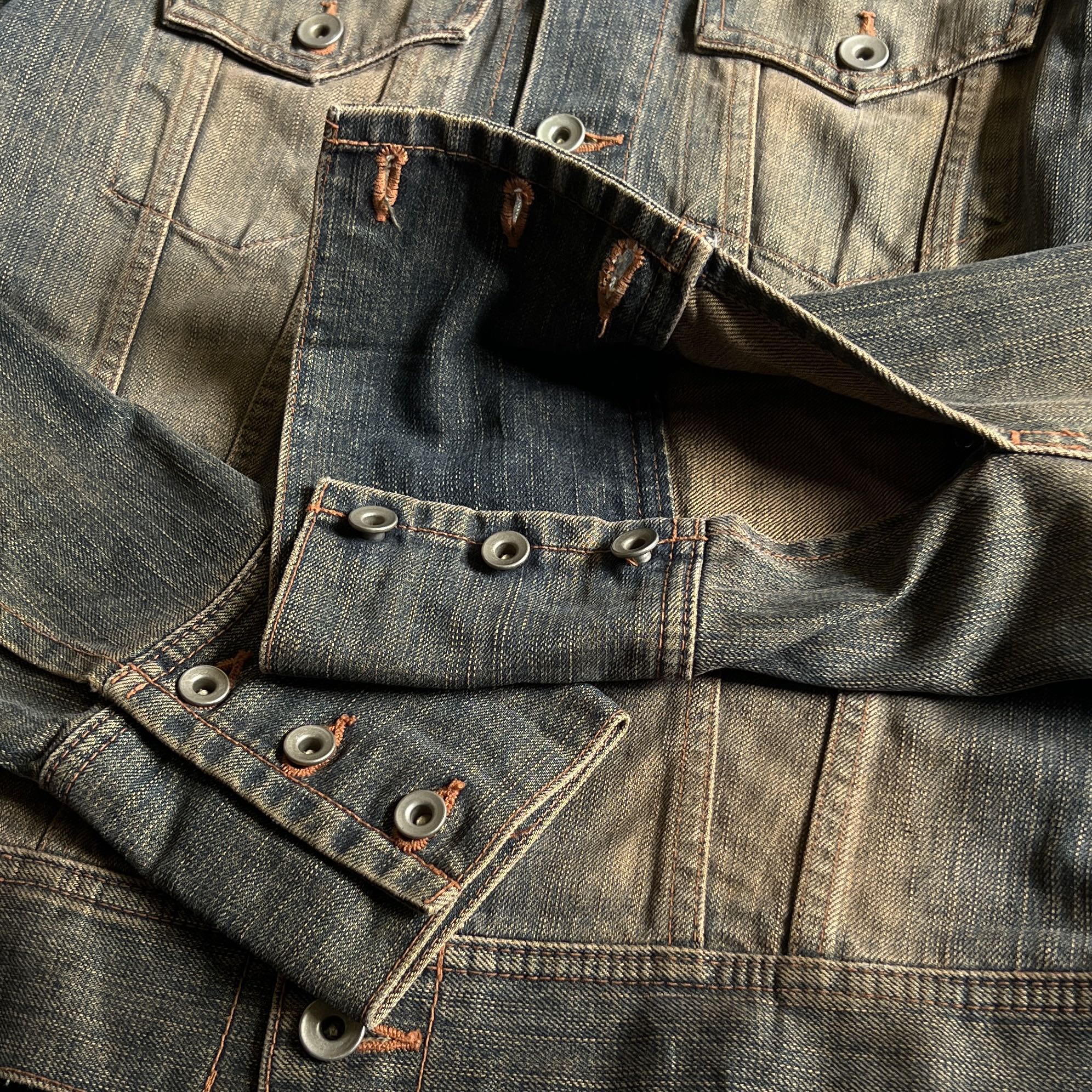 LED ＲＥＣＨWＥ Other Designers Led rechwe mud wash pierced jacket,2000s
