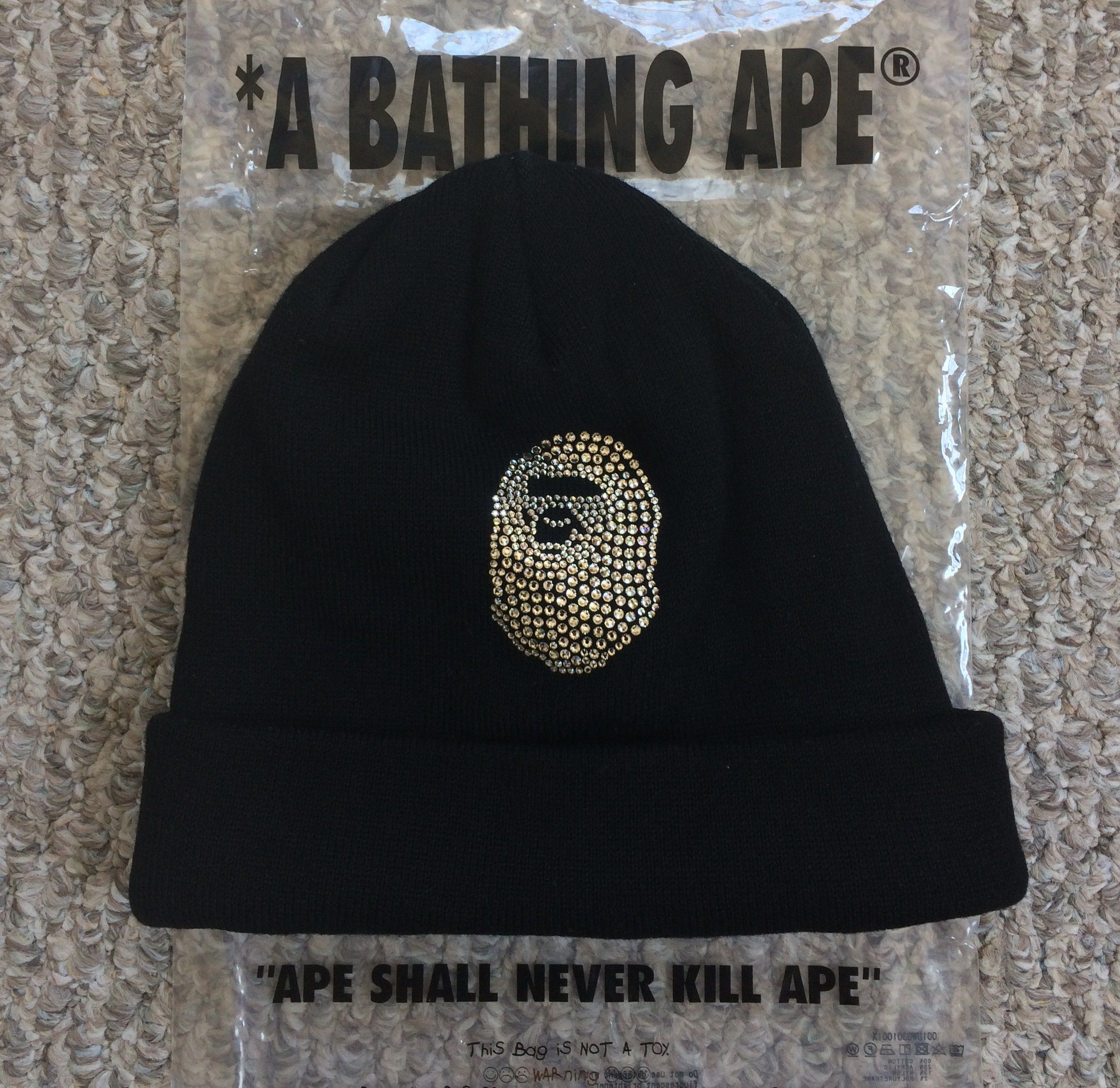 Bape Ape Head Swarovski Beanie - 1