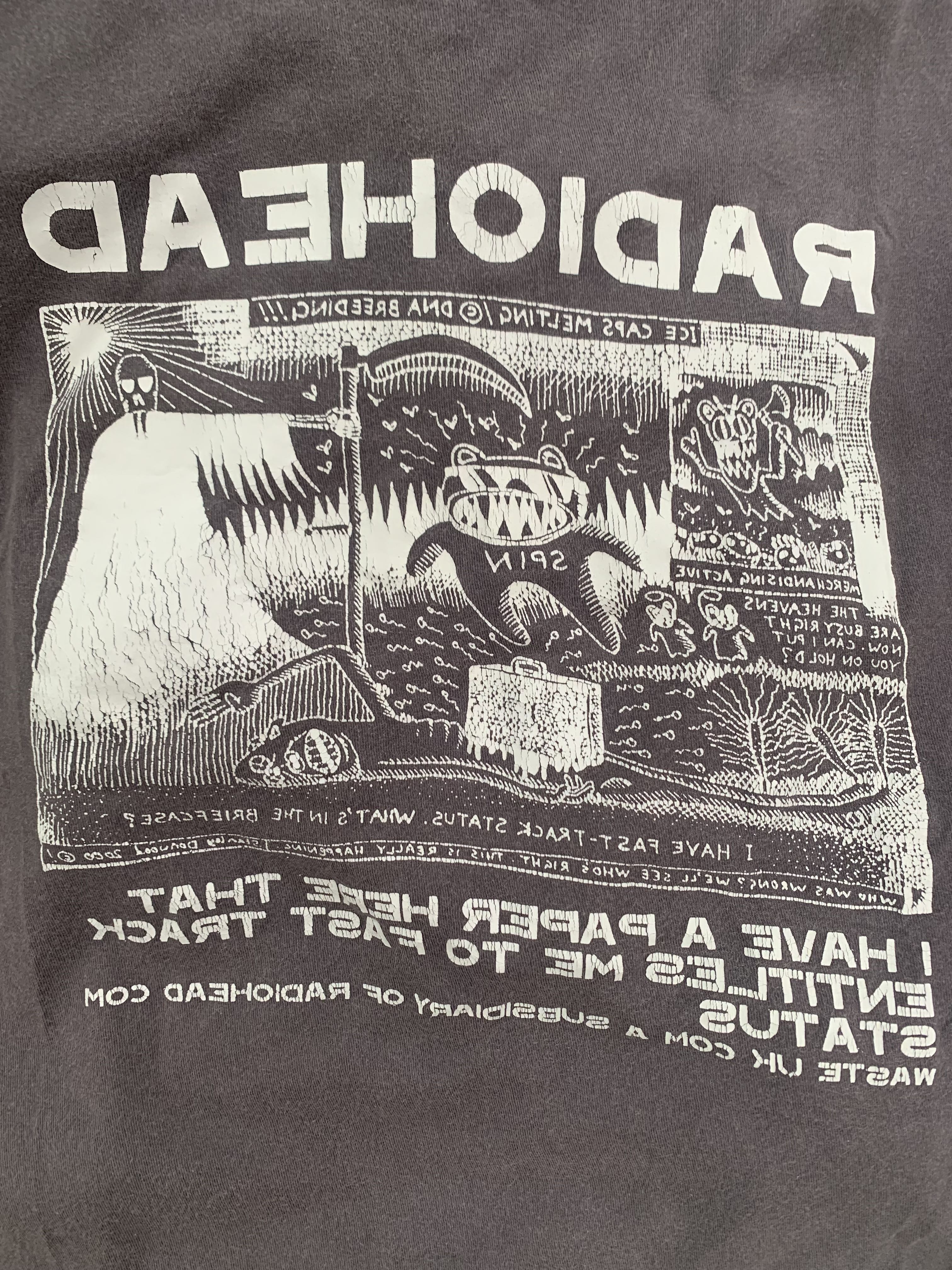 Vintage Radiohead “Fast Track Status” T-Shirt – Rare Print - 2