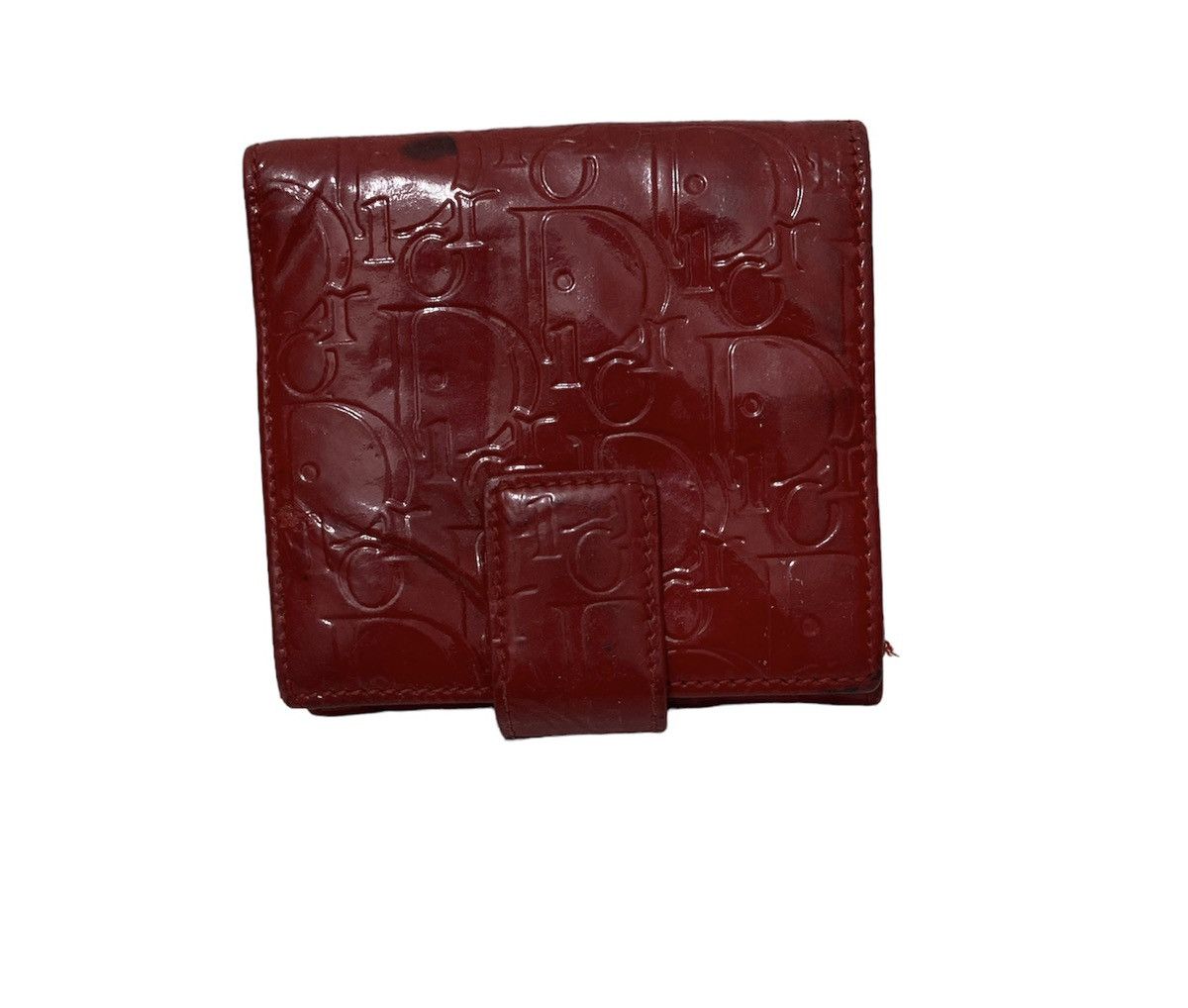 Christian Dior Monogram Patent Leather Small Bi-fold Wallet - 1