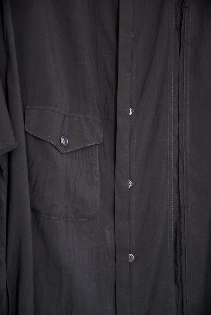 Pour Homme Long Oversized Black Shirt - 3