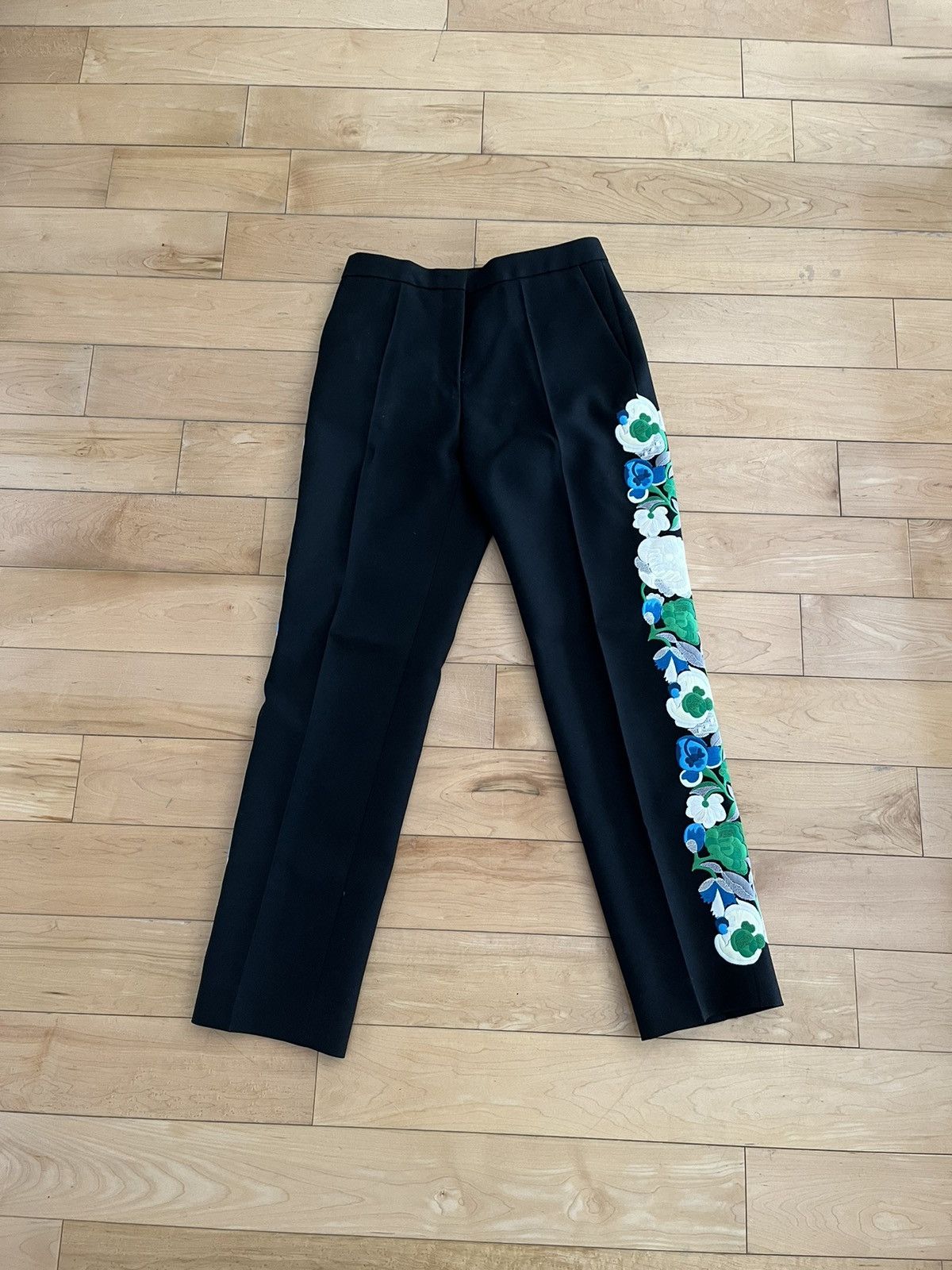 NWT - Jil Sander FW21 Runway Embroidered Cropped Trousers - 1