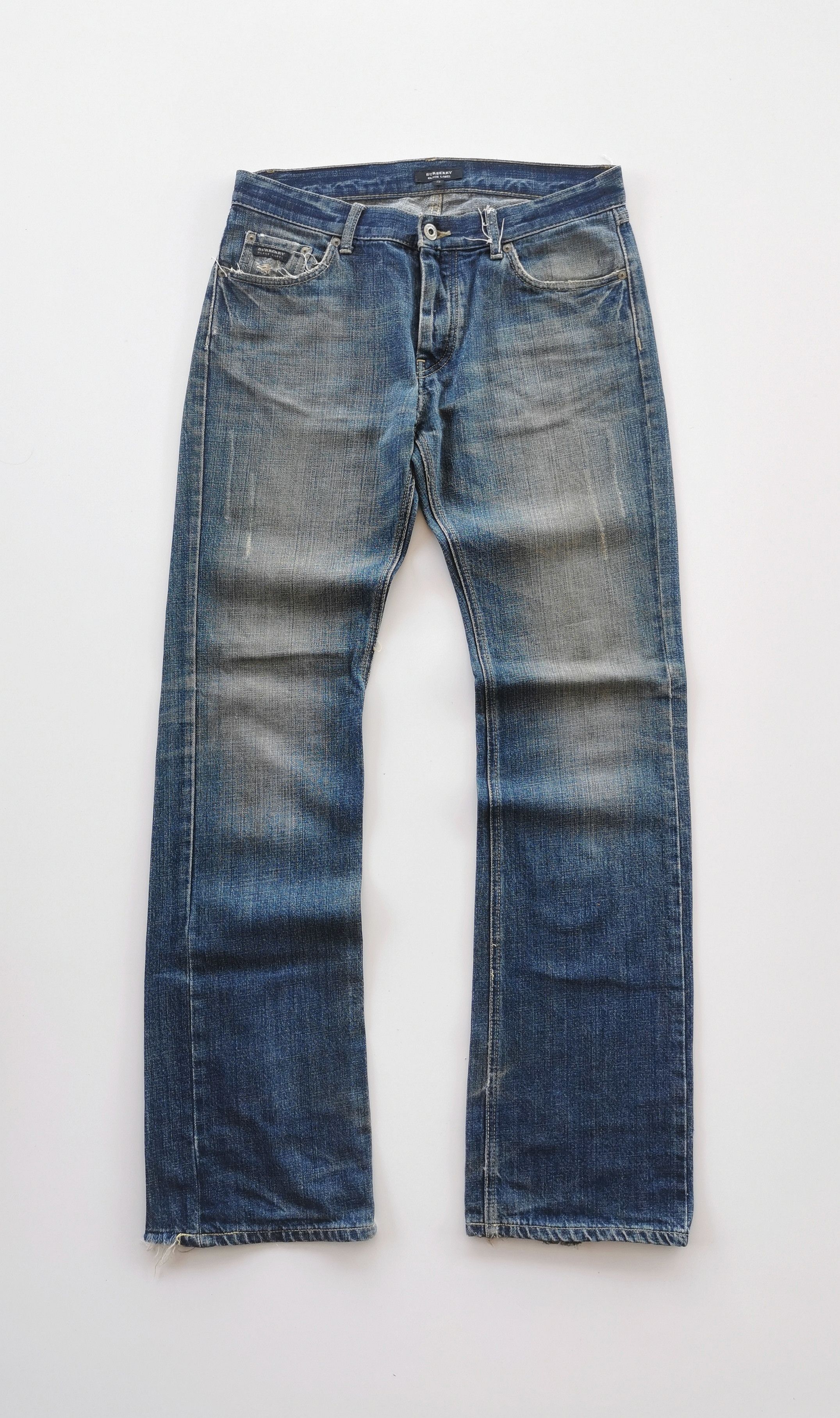 Burberry Slim Straight Distressed Jeans - 1