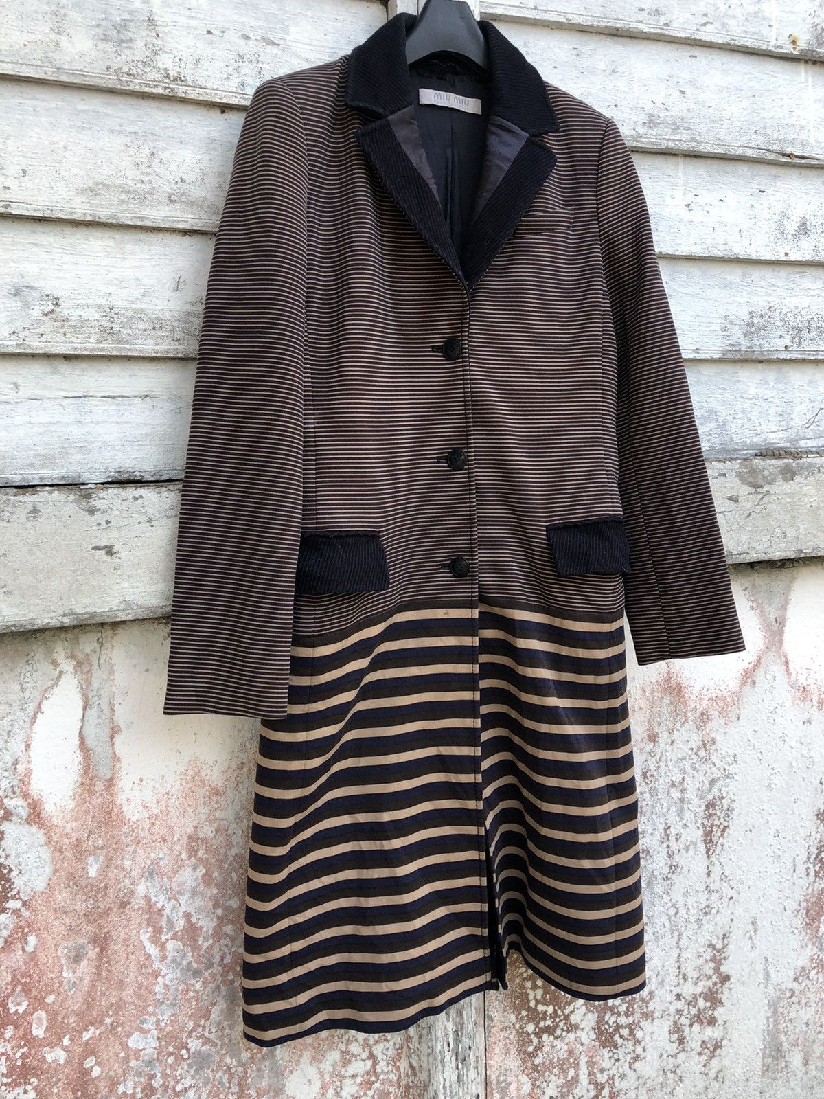 Vintage - Miu Miu Striped Coat - 4