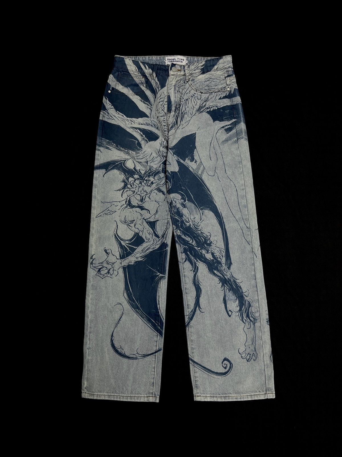 Rare - Devilman Crybaby Angel Type Organics Anime Relaxed Fit Jeans - 5