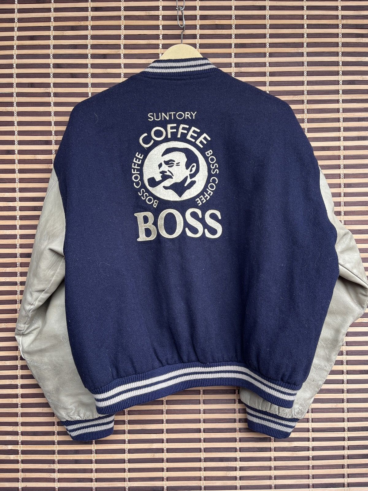 Vintage - Japan Leather Suntory Coffee Boss Varsity Jacket - 2