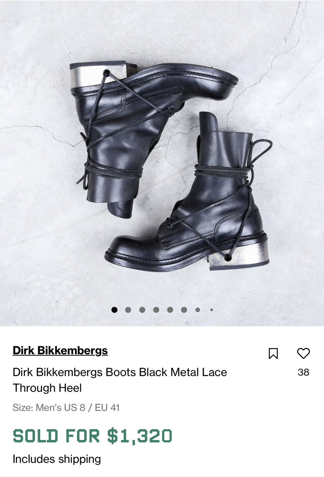 90s Dirk Bikkembergs Boots Metal Lace Through Heel - 18