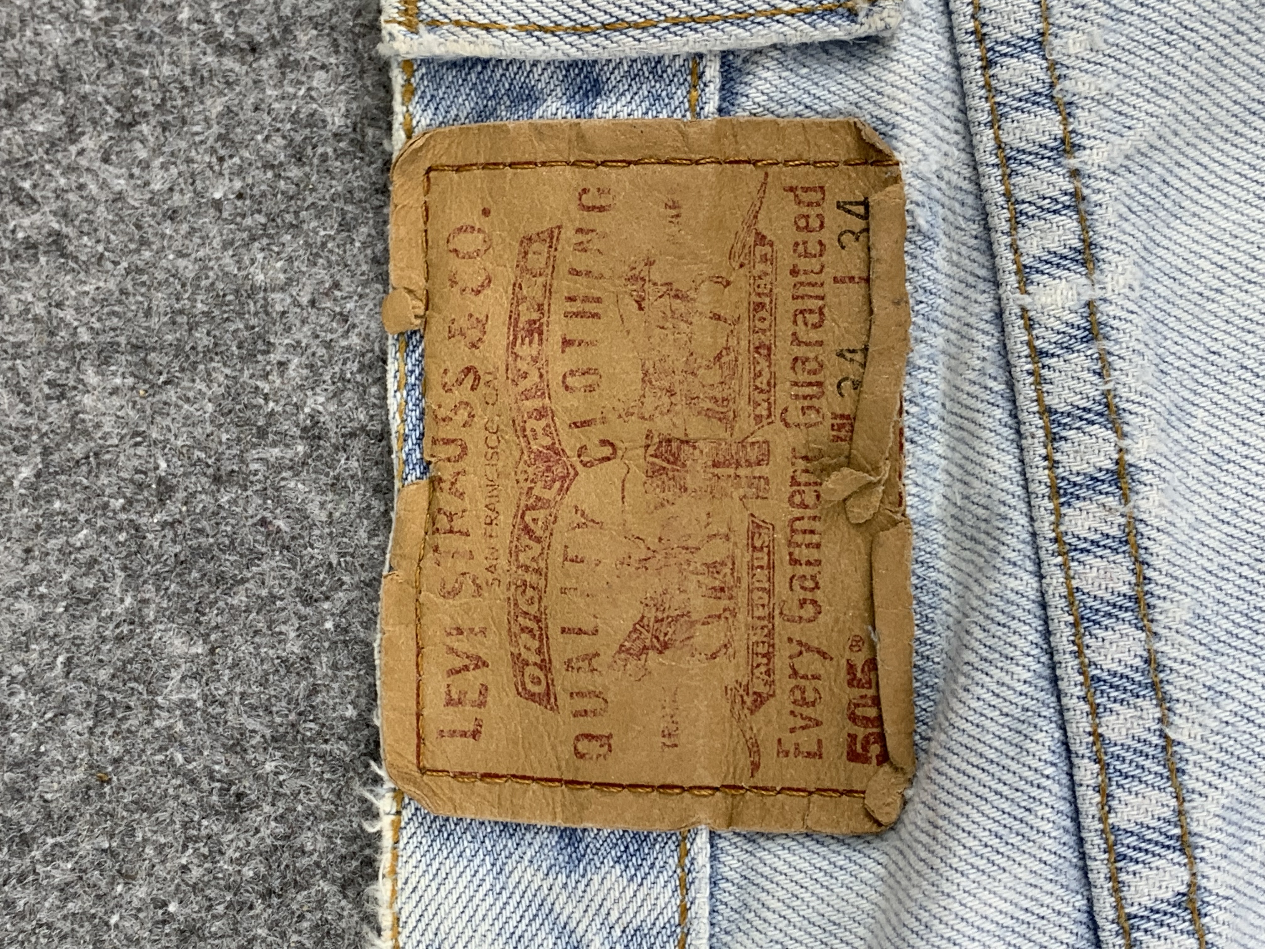 Vintage - Vintage 90s Levis 505 Light Wash Jeans - 14
