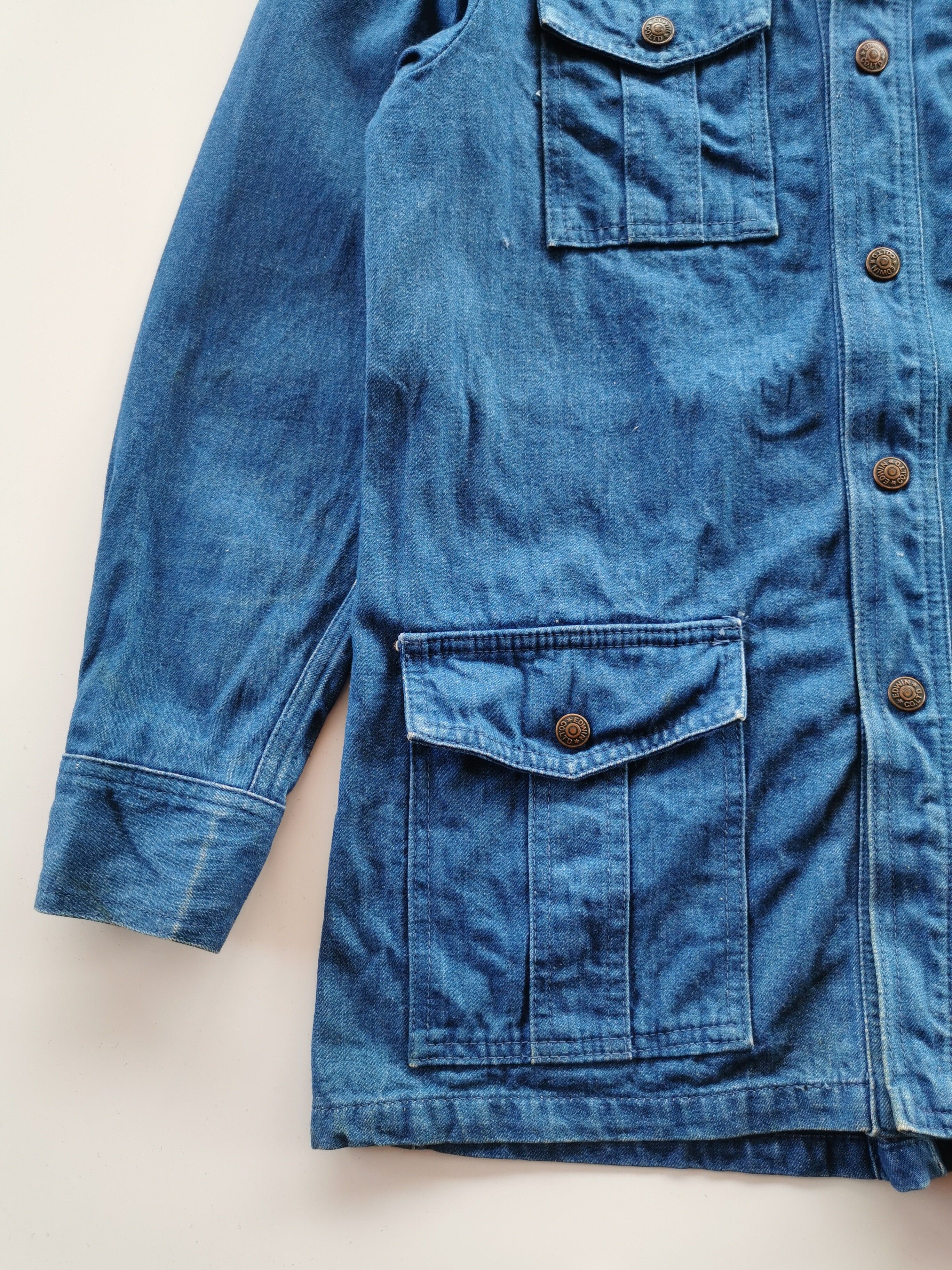 Vintage Edwin Selvedge Long Denim Jackets - 4