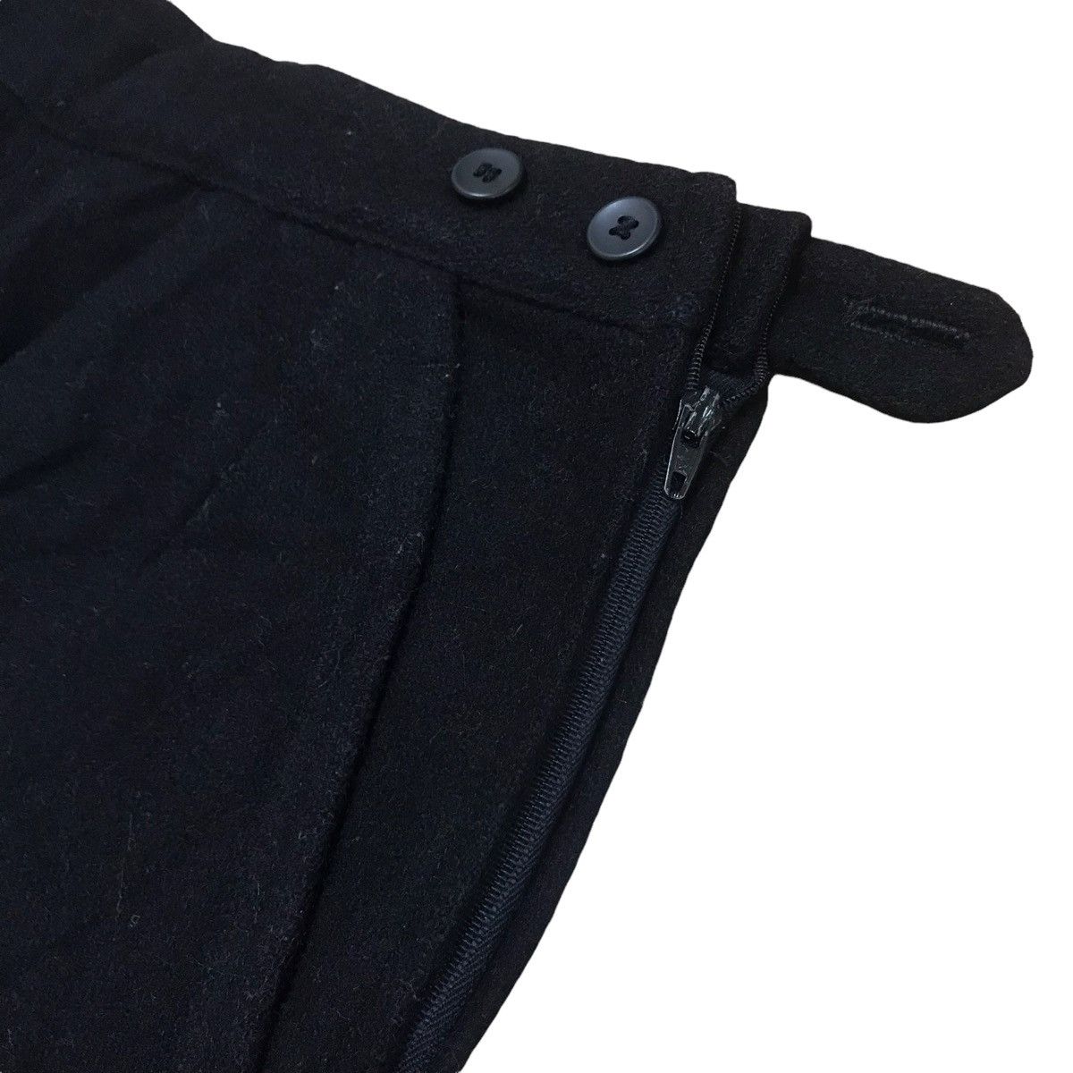 Vintage yohji yamamoto black wool pants - 3
