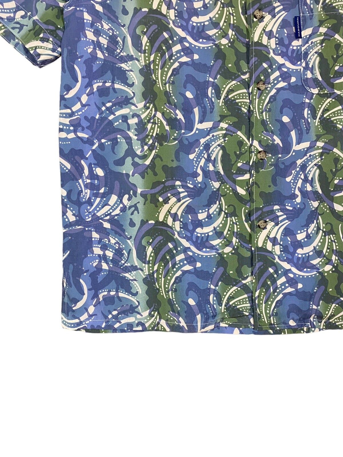 Vtg🔥Authentic Nigel Carbourn Paterned Flower Hawaii Shirt - 9