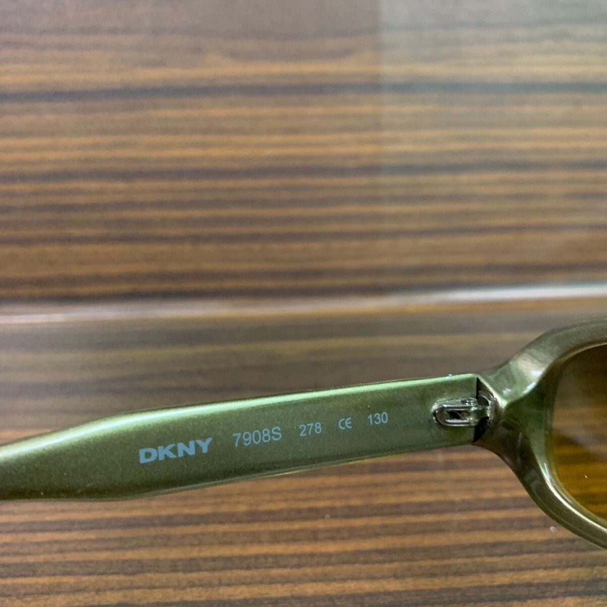 Vintage 90s DKNY Retro Square Sunglasses brown Screen - 6