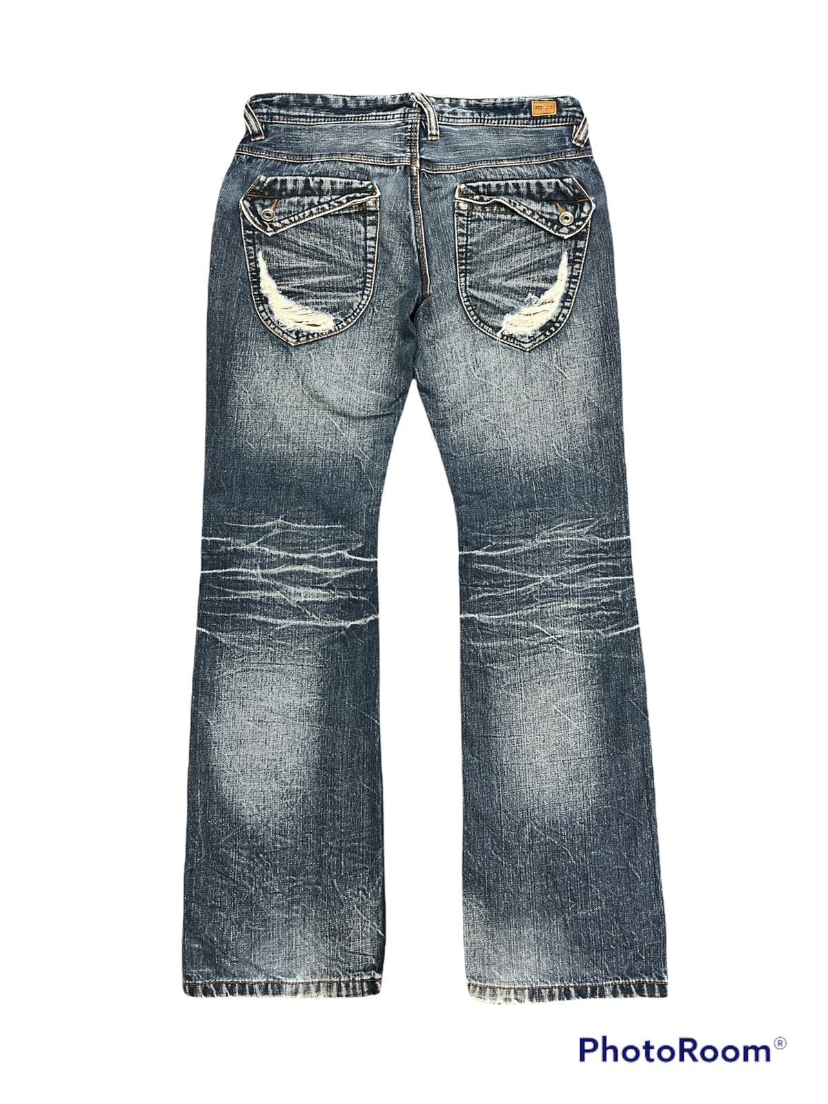 Distressed Japan Blue Flare by Nicole Club For Men Denim - 1