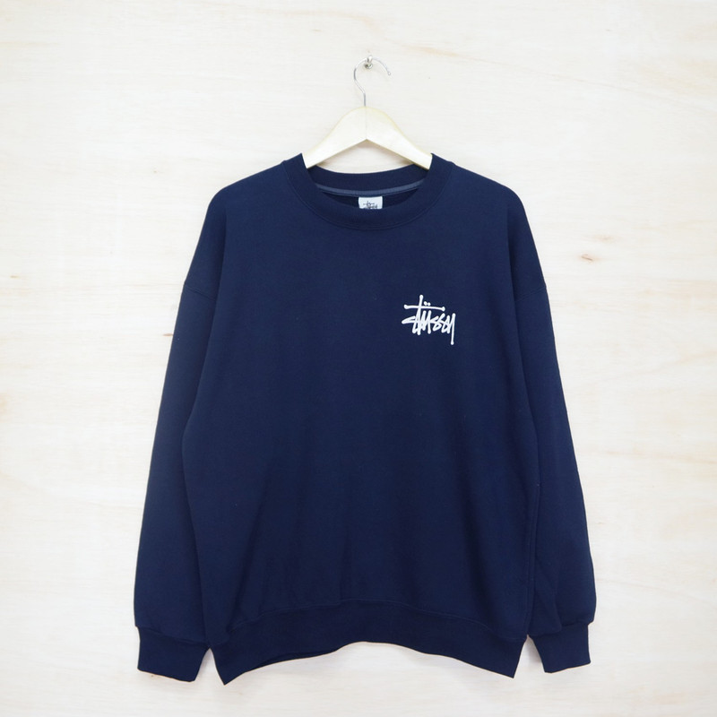 Stüssy Vintage 90s STUSSY World Tour Big Logo Sweater Sweatshirt