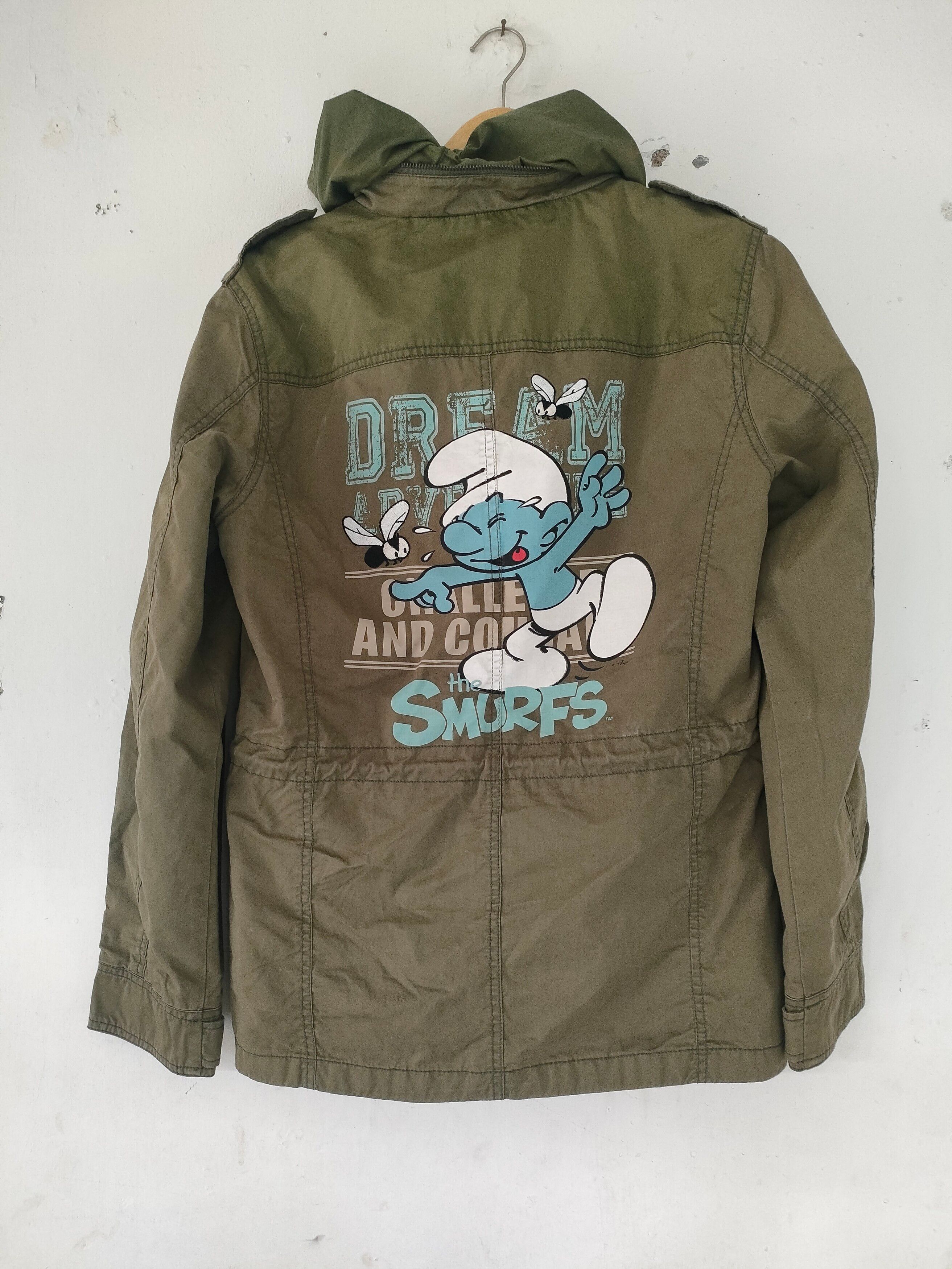 Movie - Whole Hauss The Smurfs Cartoon Military Style Jacket - 2