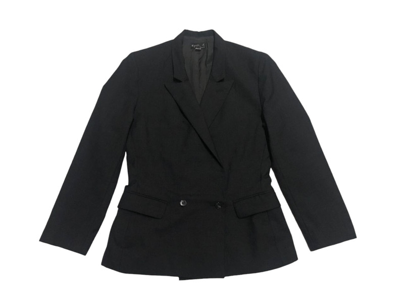 agnes b. - Agnes.B Double Breasted Black Blazer - 1