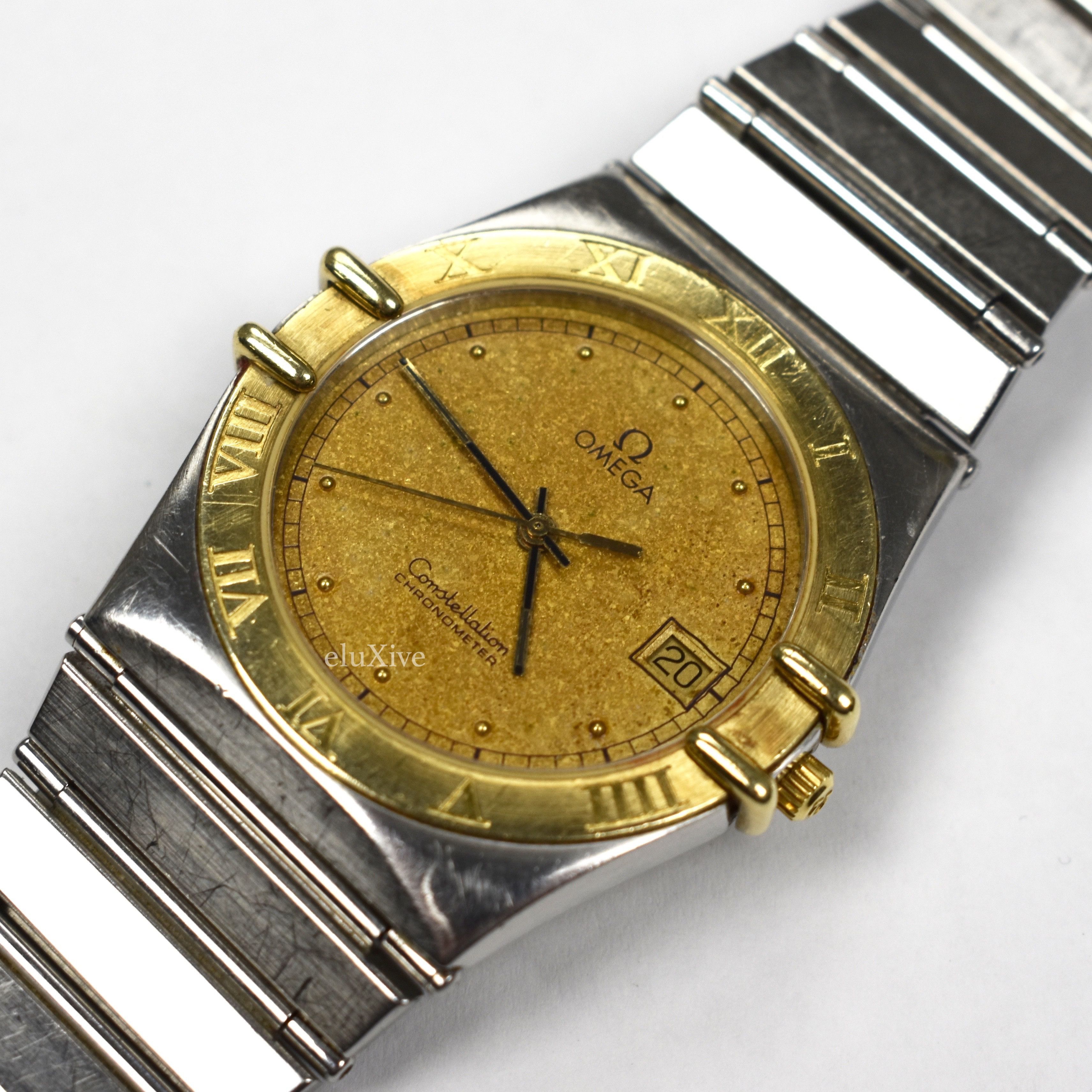 Omega Constellation Date Steel / Gold Gilt Dial Watch - 8