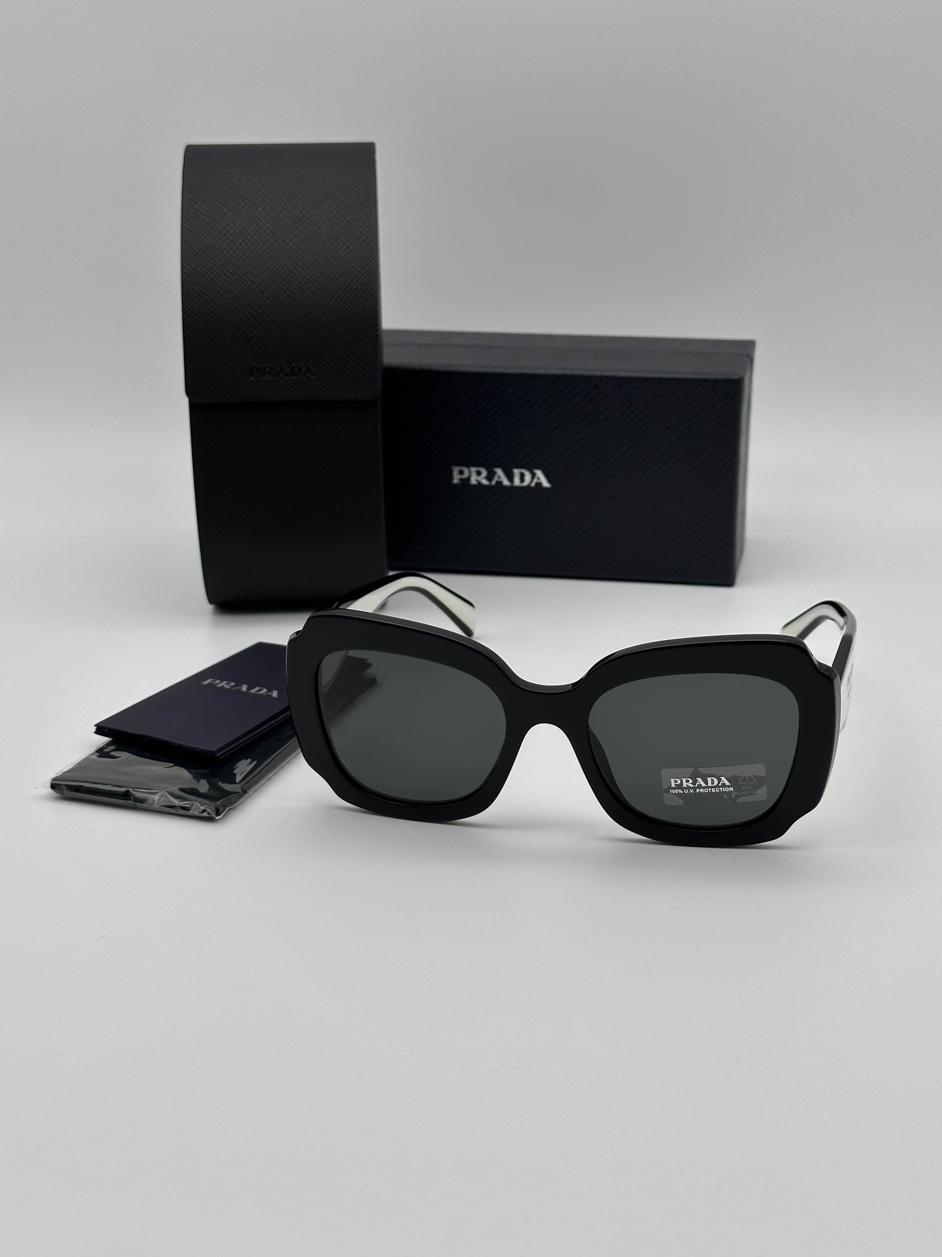 BRAND NEW Prada PR 16YS 09Q5S0 Black Dark Grey Women Sunglasses - 7