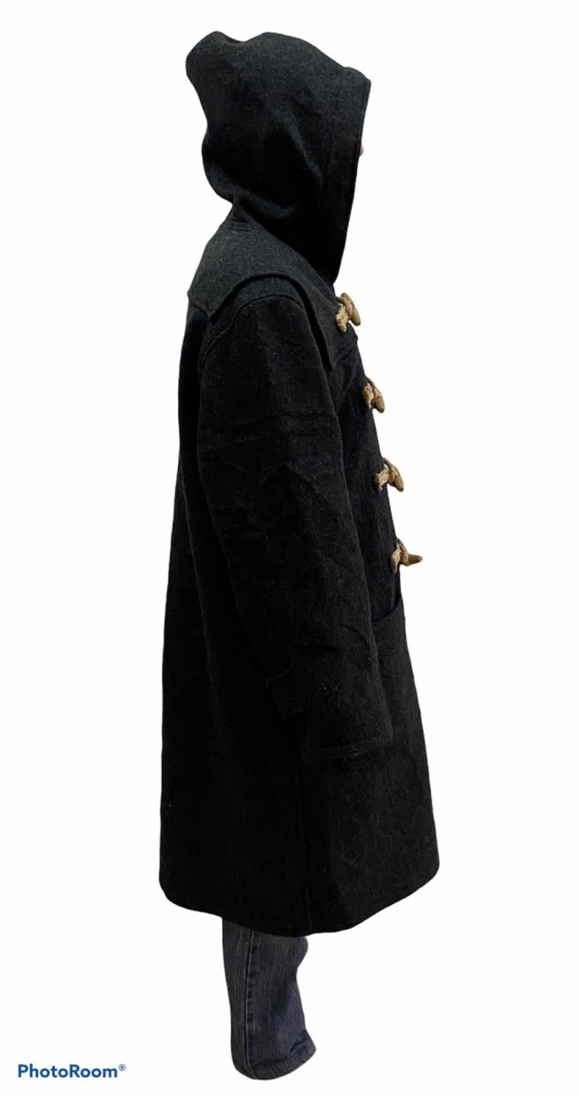 Vintage - Flight Garment Grey Wool Hooded Long Duffel Coat - 7