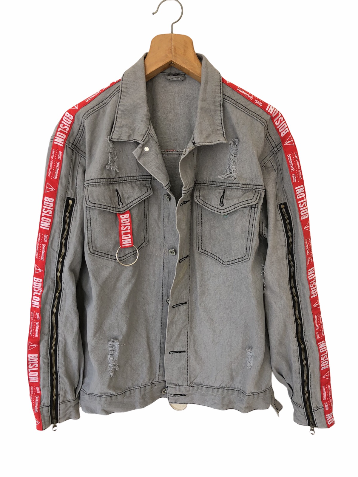 Japanese Brand - LAST DROP💥CASUAL STYLISH DESIGN WASH DISTRESSED DENIM JACKET - 2