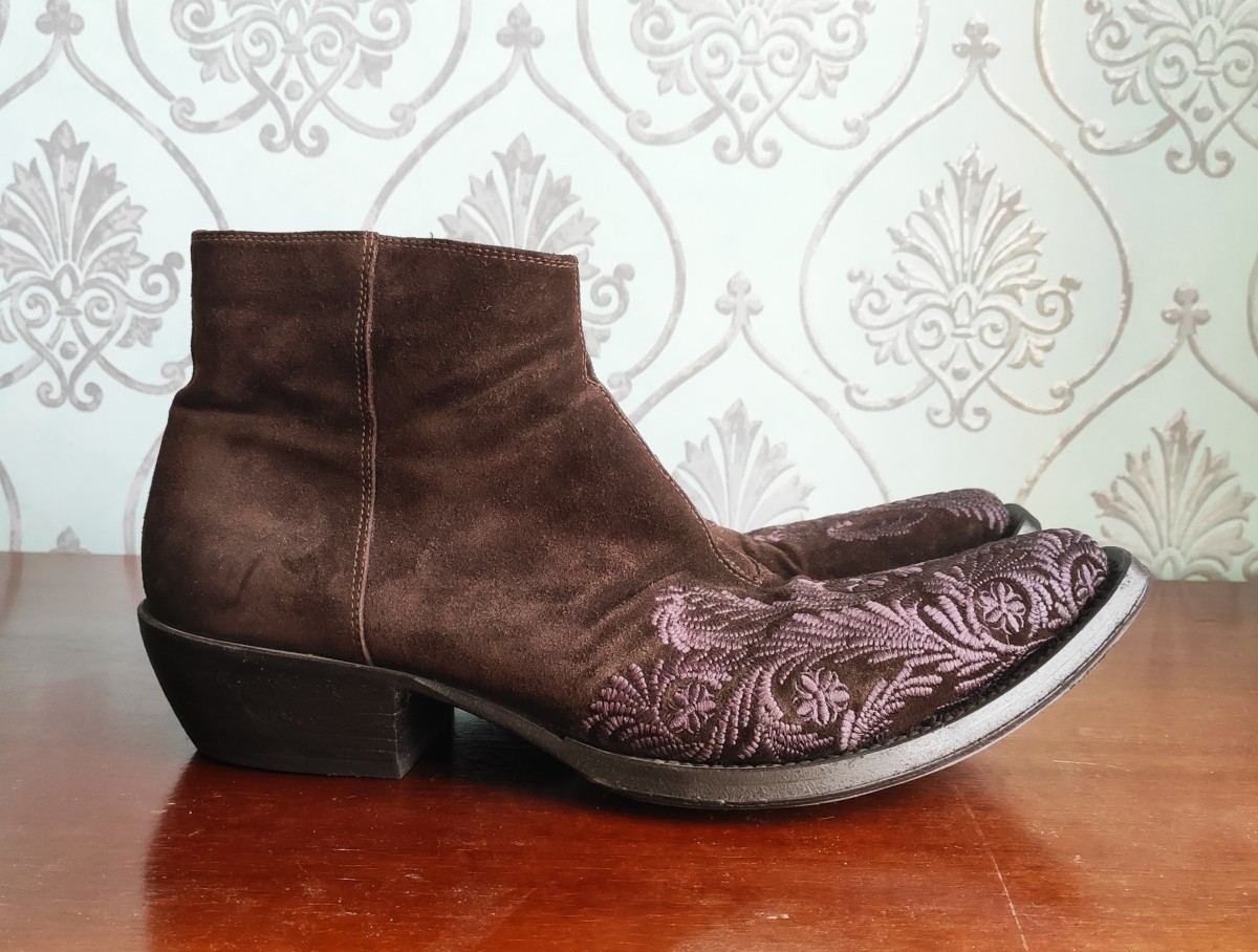 Gianni Barbato - GRAIL! Embroidered boots.Like Saint Laurent or Dioir boots - 3