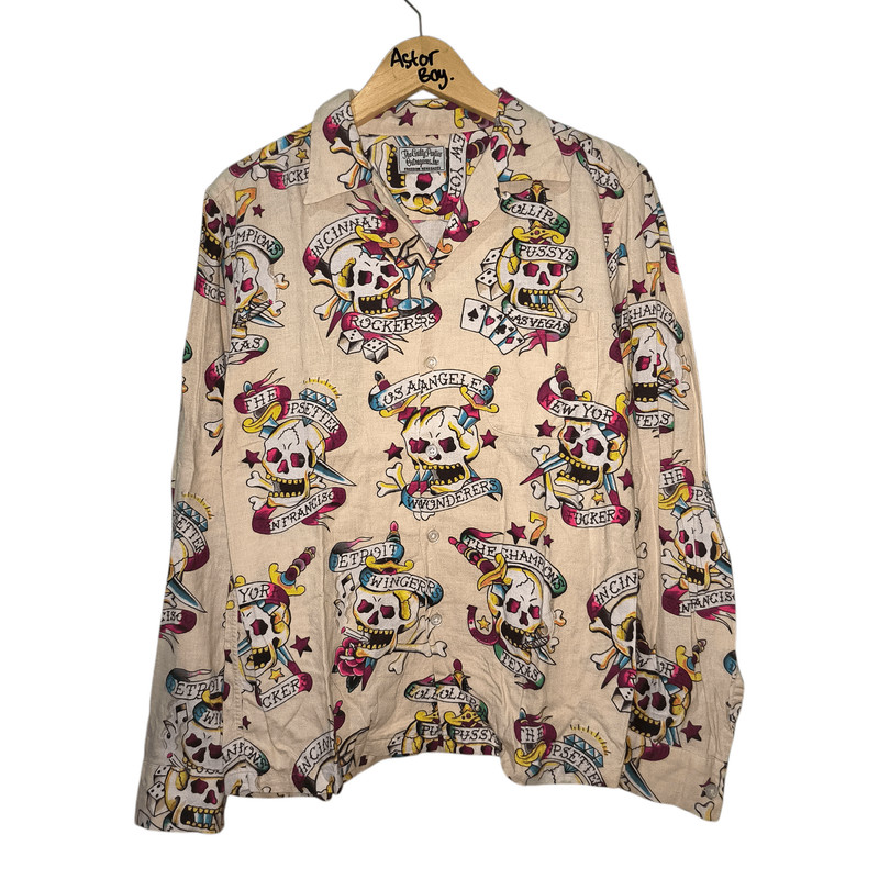 Japanese Brand - WACKO MARIA Skull Aloha Shirts LS - 1
