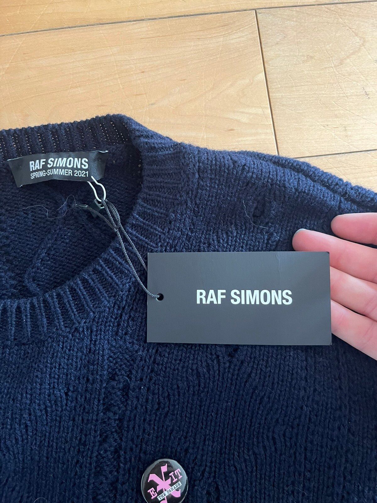 NWT - Raf Simons Reverse braid Sweater with Pins - 5