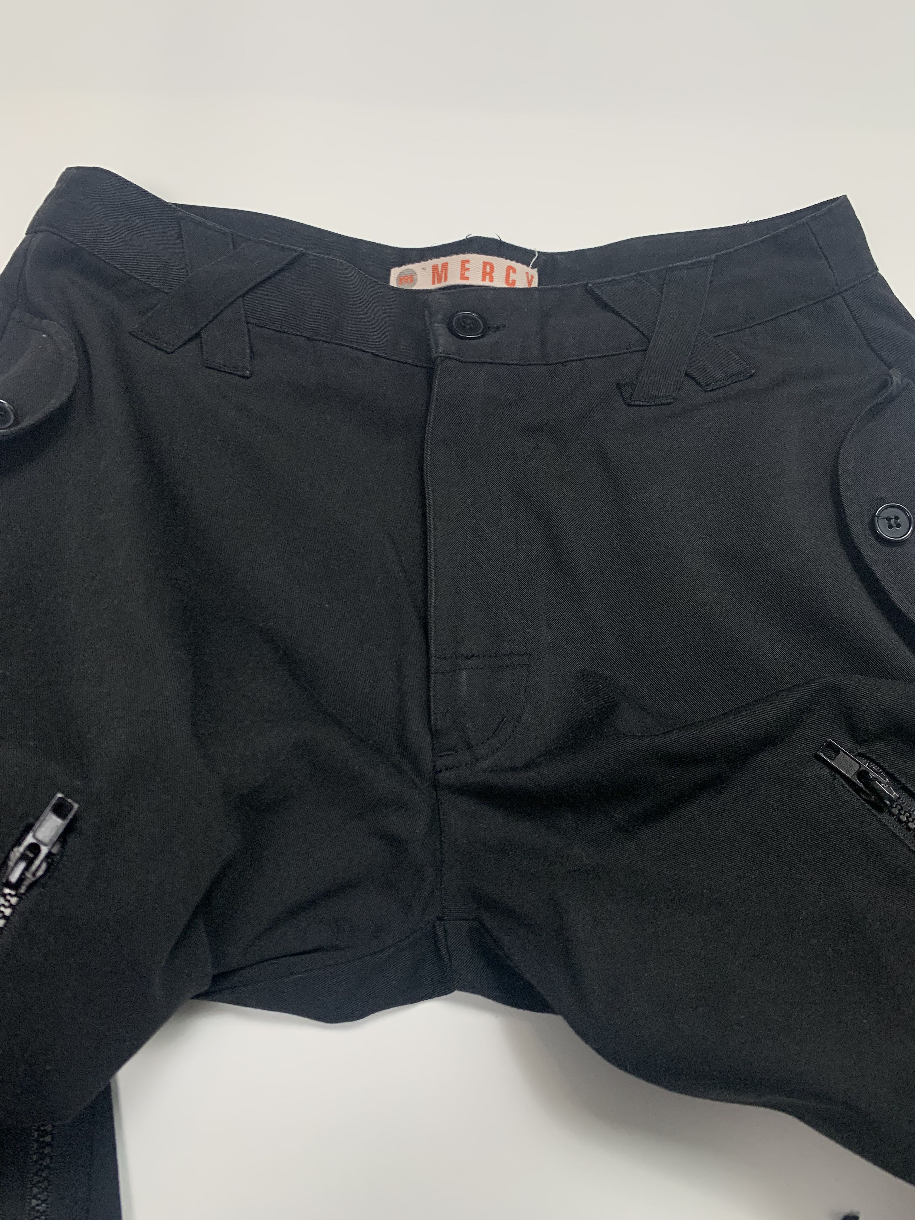 VTG Mercy Men Pants Women Japanese Style Pants Techwear Lace Up Pants Size M Y2K Pants Hypebeast Pants - 4