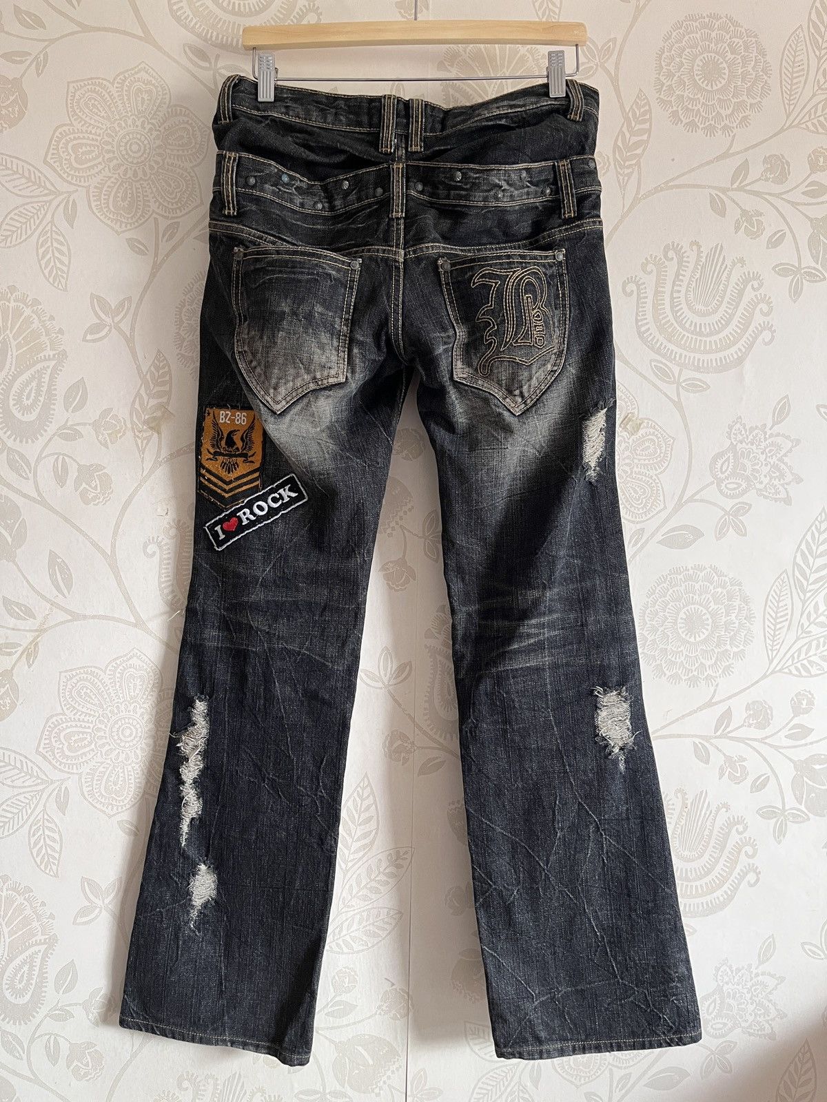 Buzz Rickson's - Rare Distressed Undercover Double Waist Buzz Spunky Jeans - 25