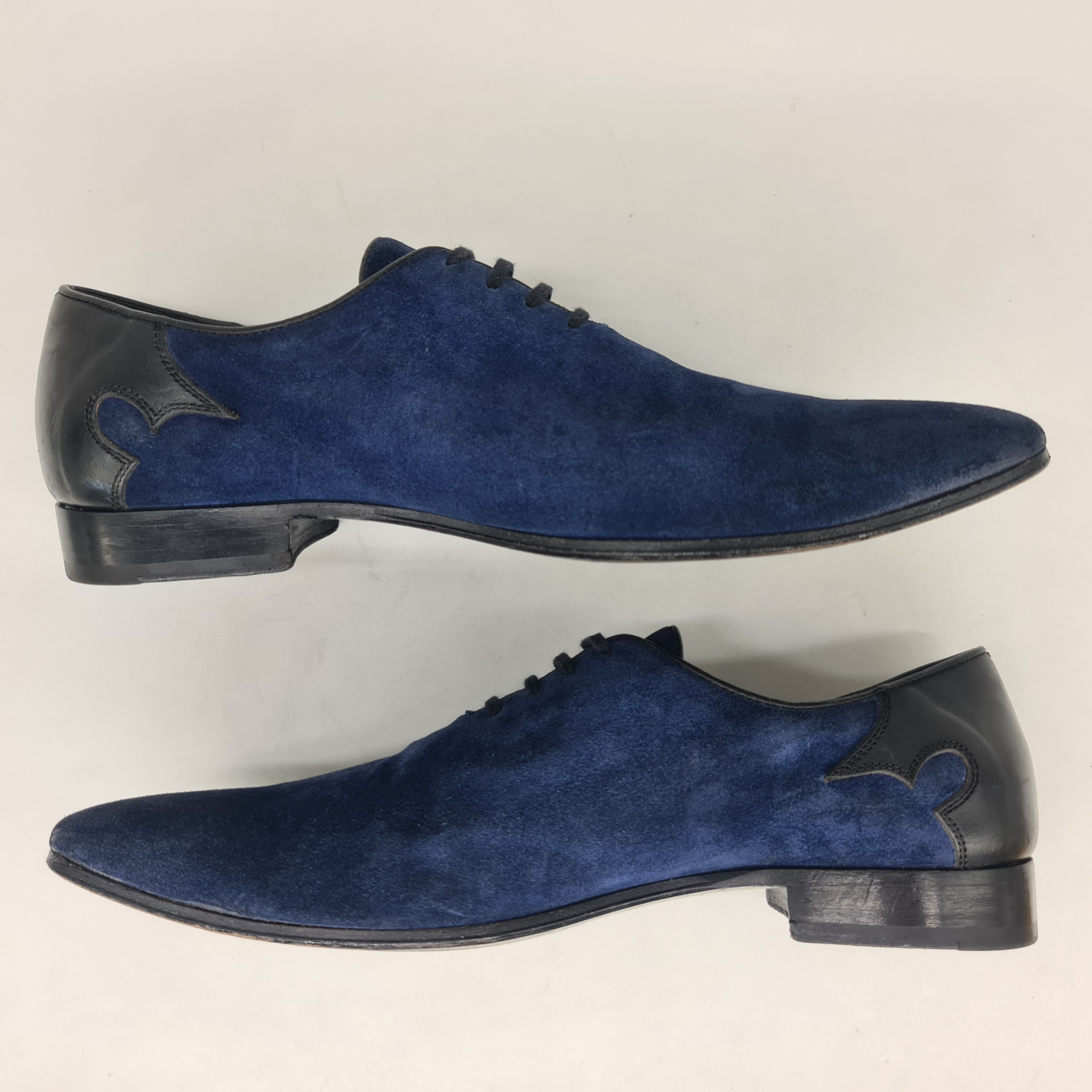 Haider Ackermann - SS16 Runway Blue Suede Oxford Shoes - 5