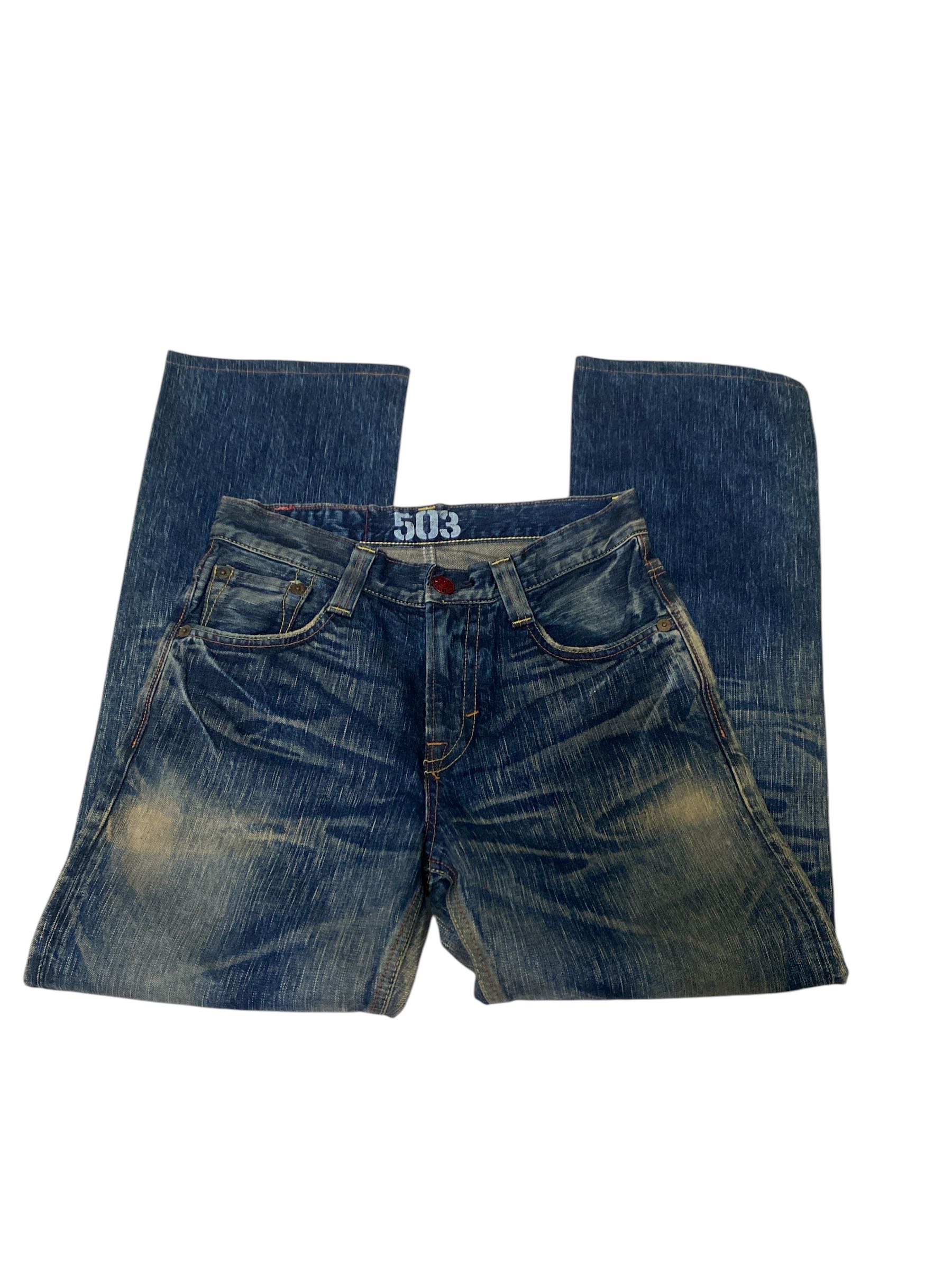 Flare Edwin Rare Design Faded Jeans Edwin 503 Blue Trip Blue Flare Jeans Clawmark - 4