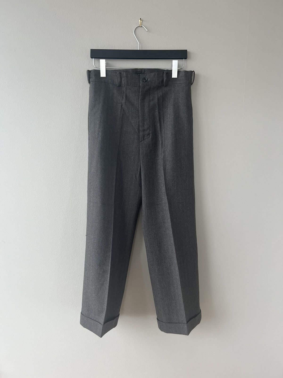 Y’s Pinstripe Wool Trousers - 1