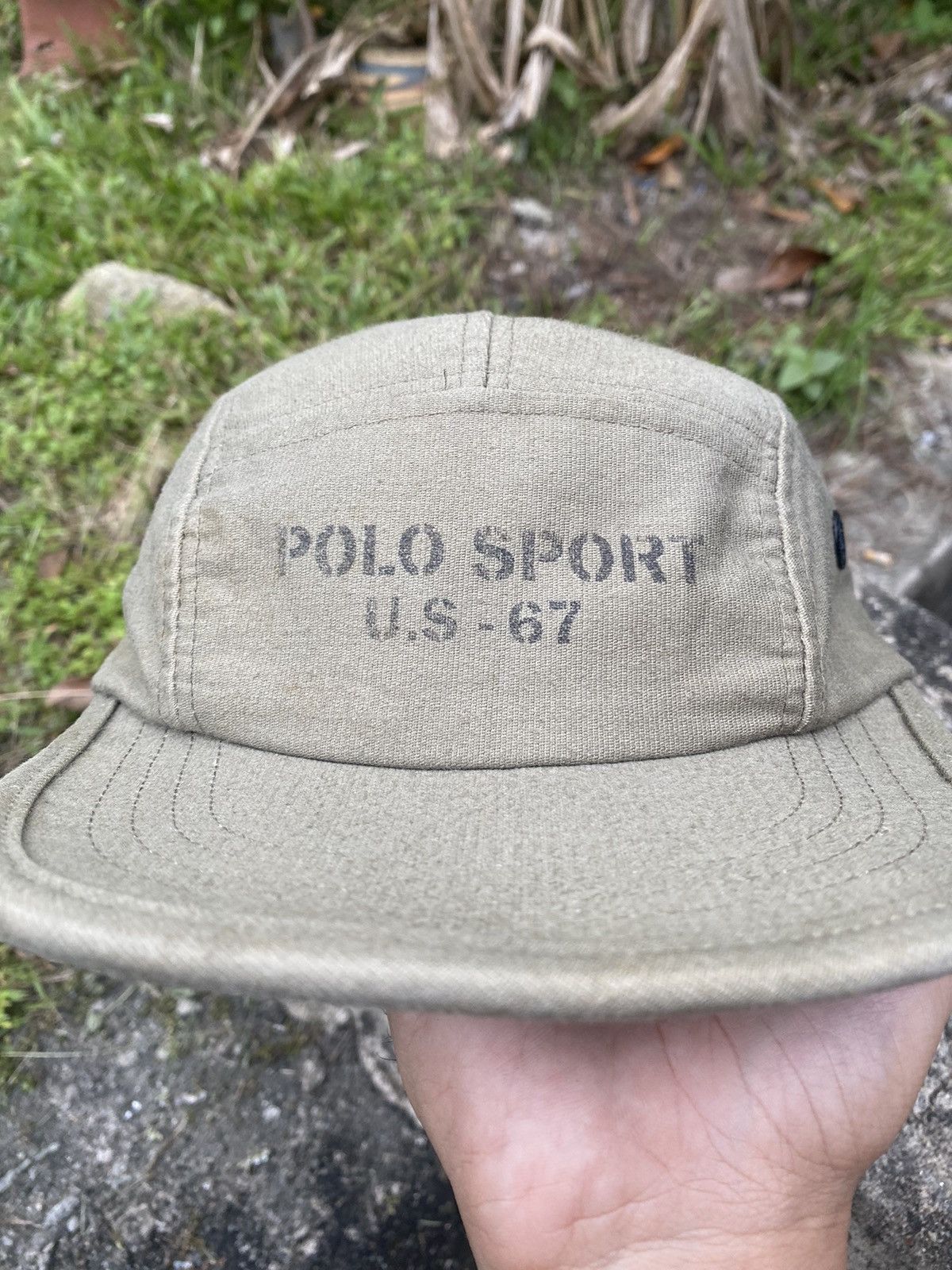 Polo Ralph Lauren 5 Panel U.S 67 Leather Adjustable Hat - 5