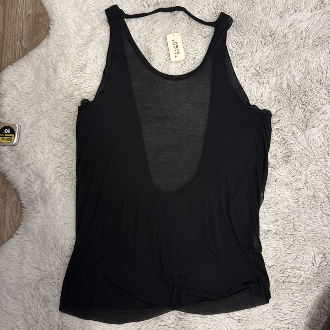Forever 21 Sheer Drapey Crossover Back Tank - 9