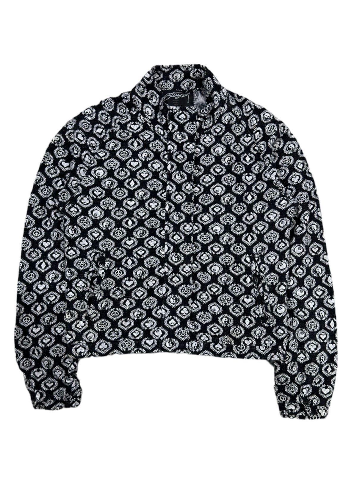 Stüssy Ol Yin Yang Black Jade Towel Zipper Jacket - 1