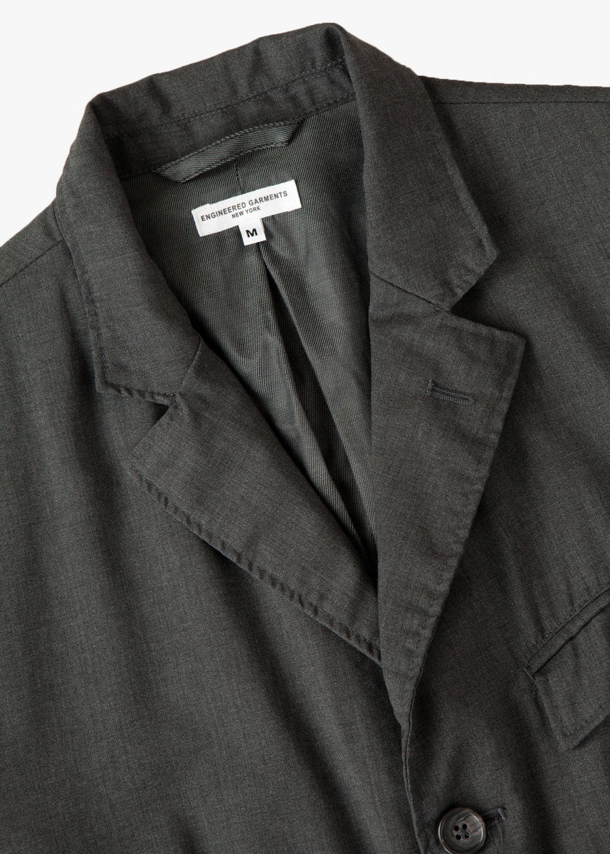 charcoal grey tropical wool Andover jacket XL - 4