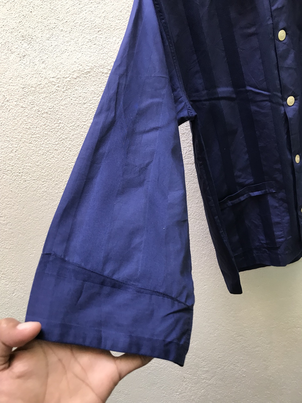 🔥💢 Derek Rose Navy Blue Shirt Made In England - 6