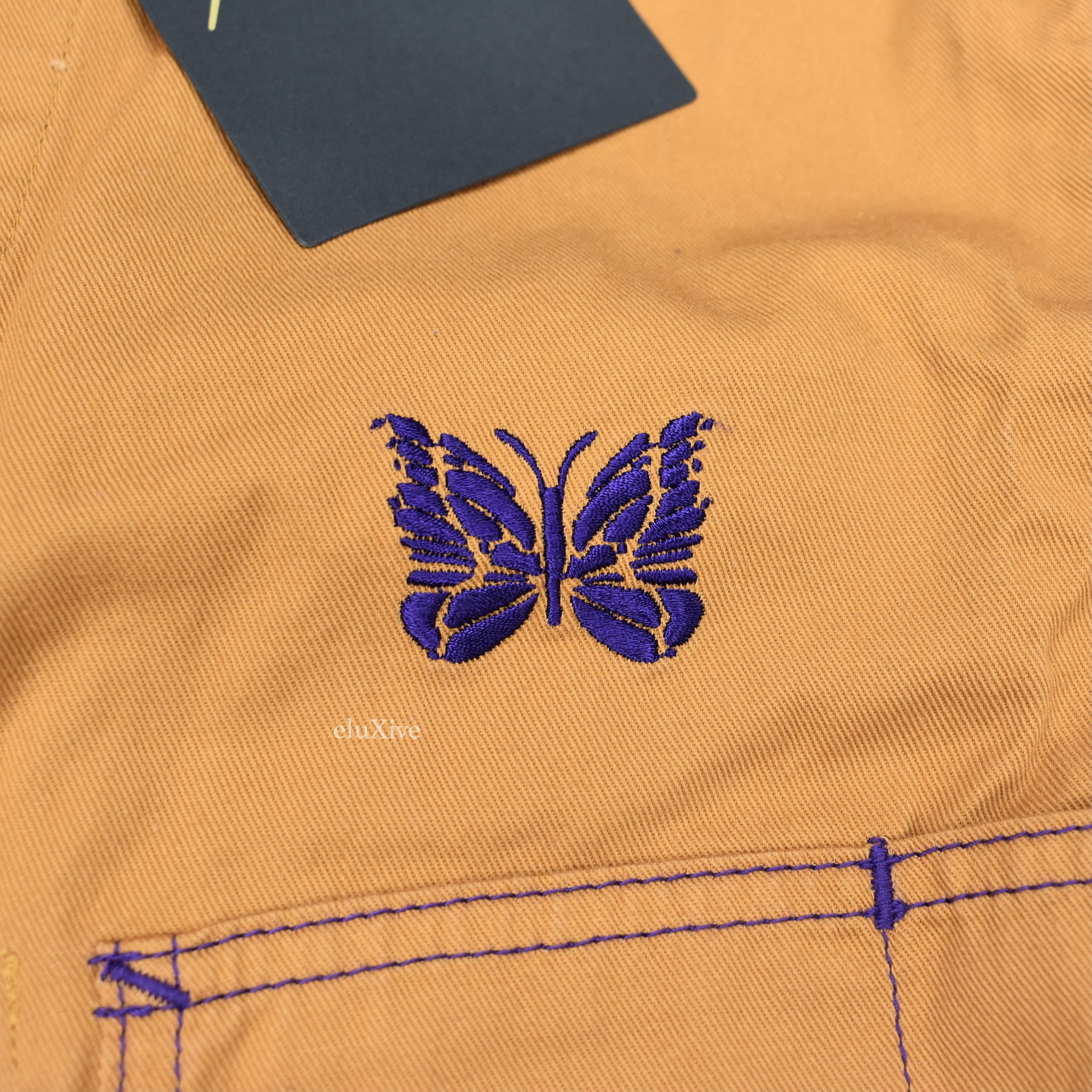 Needles Smiths Gold Butterfly Logo Canvas Work Shirt NWT - 4