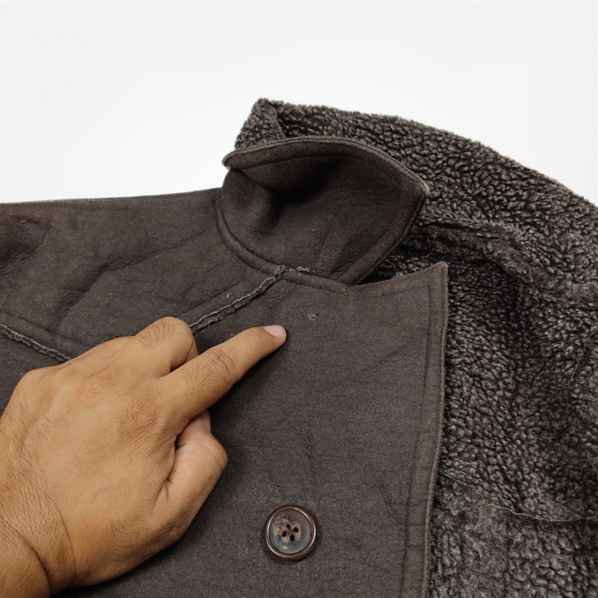 Kansai Yamamoto - Kansai Jeans Yamamoto Japan Sherpa Shearling Jacket Coat - 6
