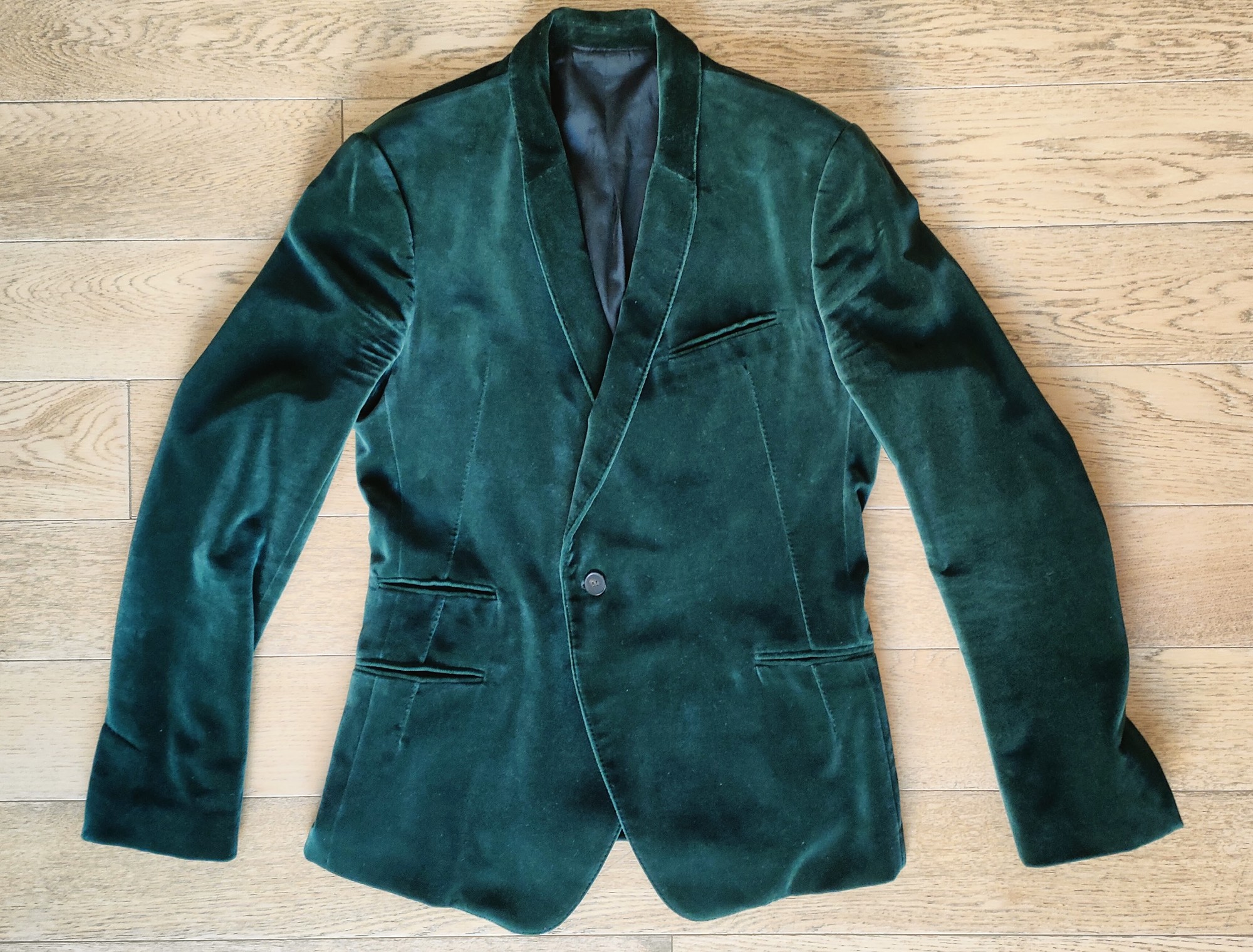 FW18 Green Velvet Blazer - 1