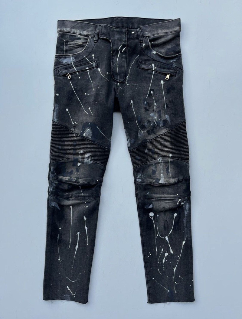 Balmain bikers painter jeans - 1